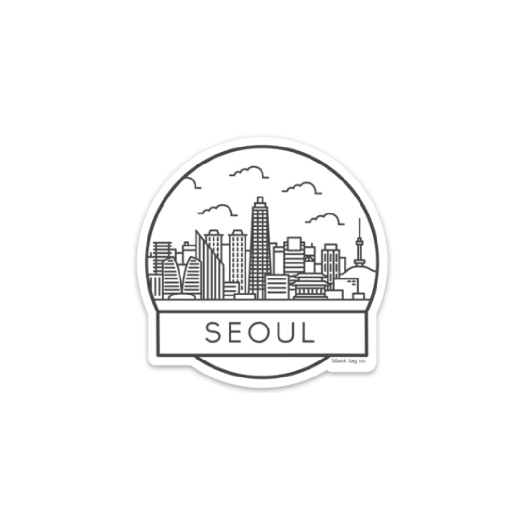 Blank Tag Co.® Seoul Cityscape Waterproof Sticker