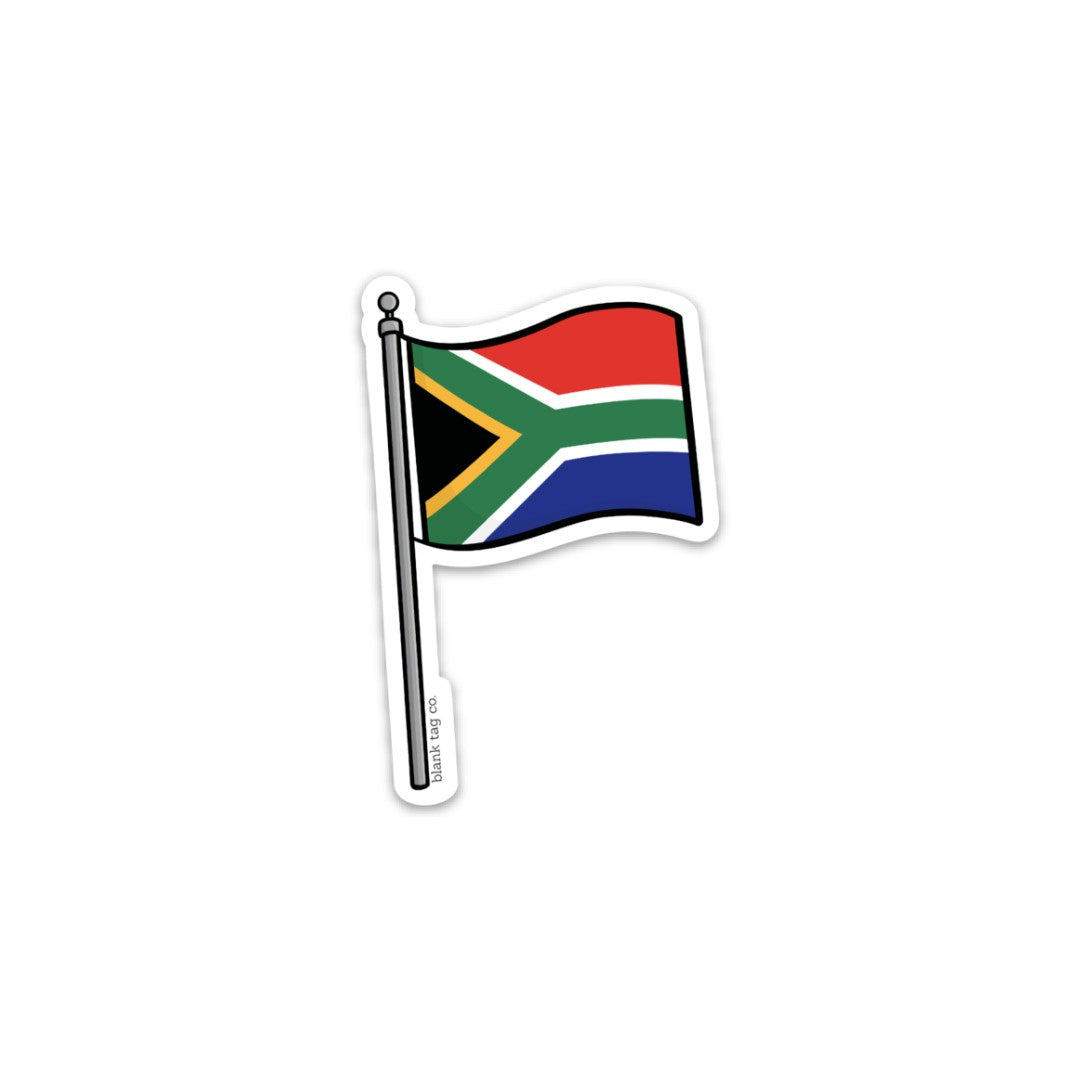 Blank Tag Co.® South Africa Flag Waterproof Sticker