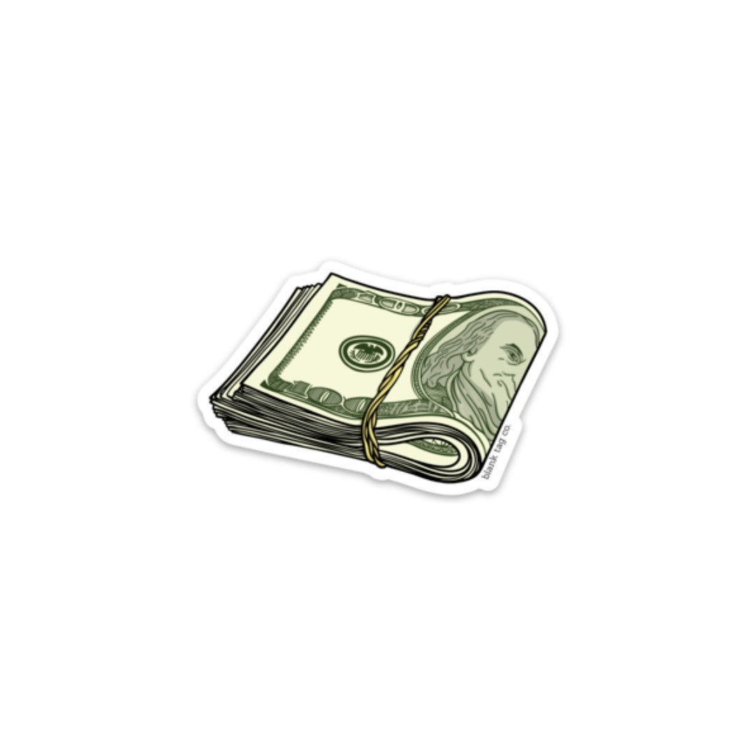 Blank Tag Co.® Waterproof Stack of Cash Sticker