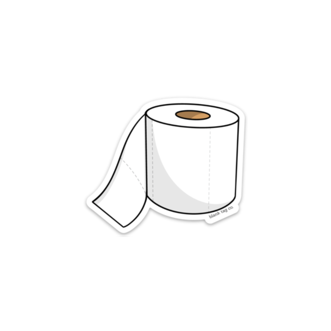 Blank Tag Co.® Toilet Paper Roll Waterproof Sticker