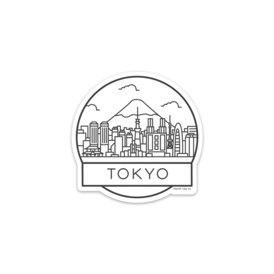 Blank Tag Co.® Tokyo Cityscape Waterproof Sticker
