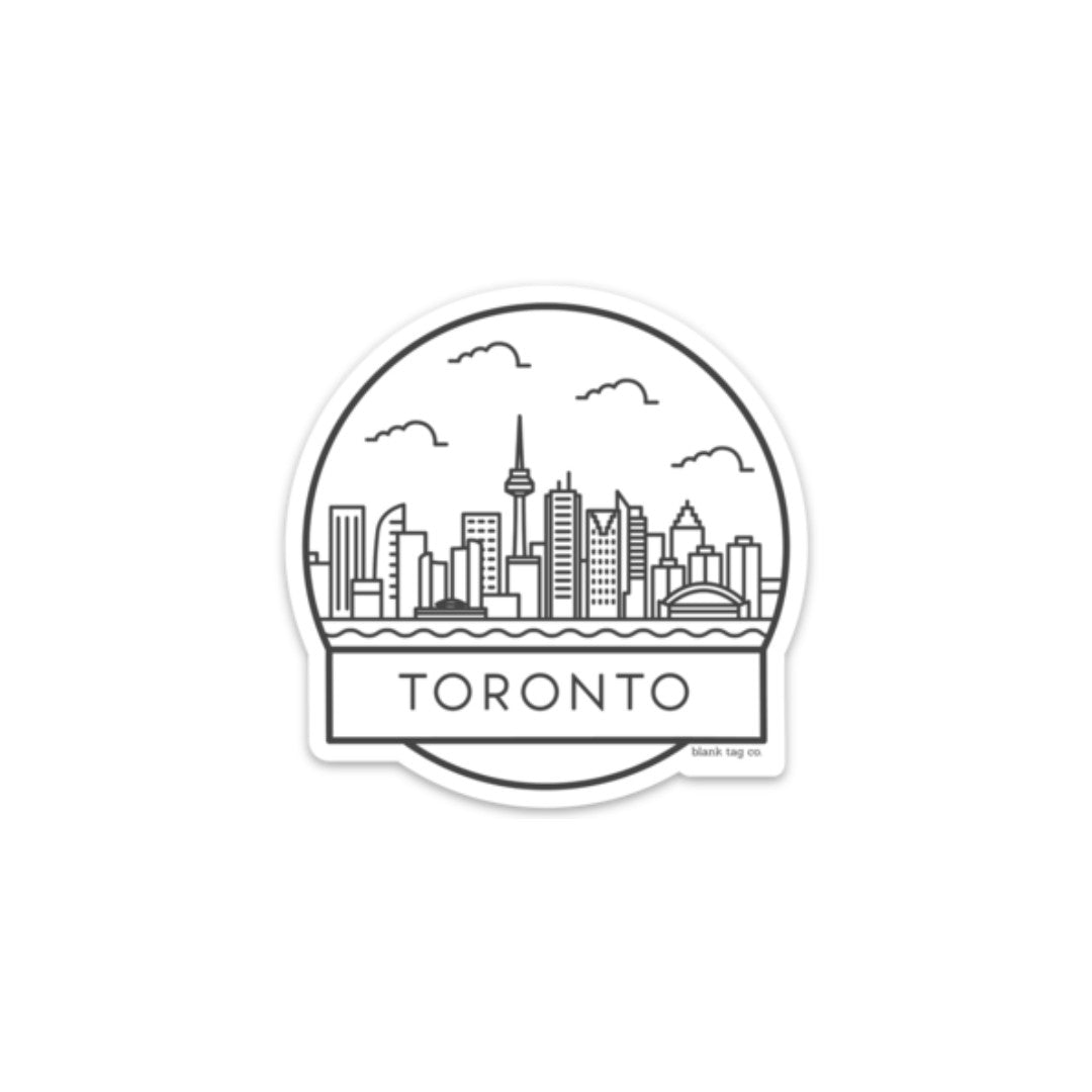 Blank Tag Co.® Toronto Cityscape Waterproof Sticker