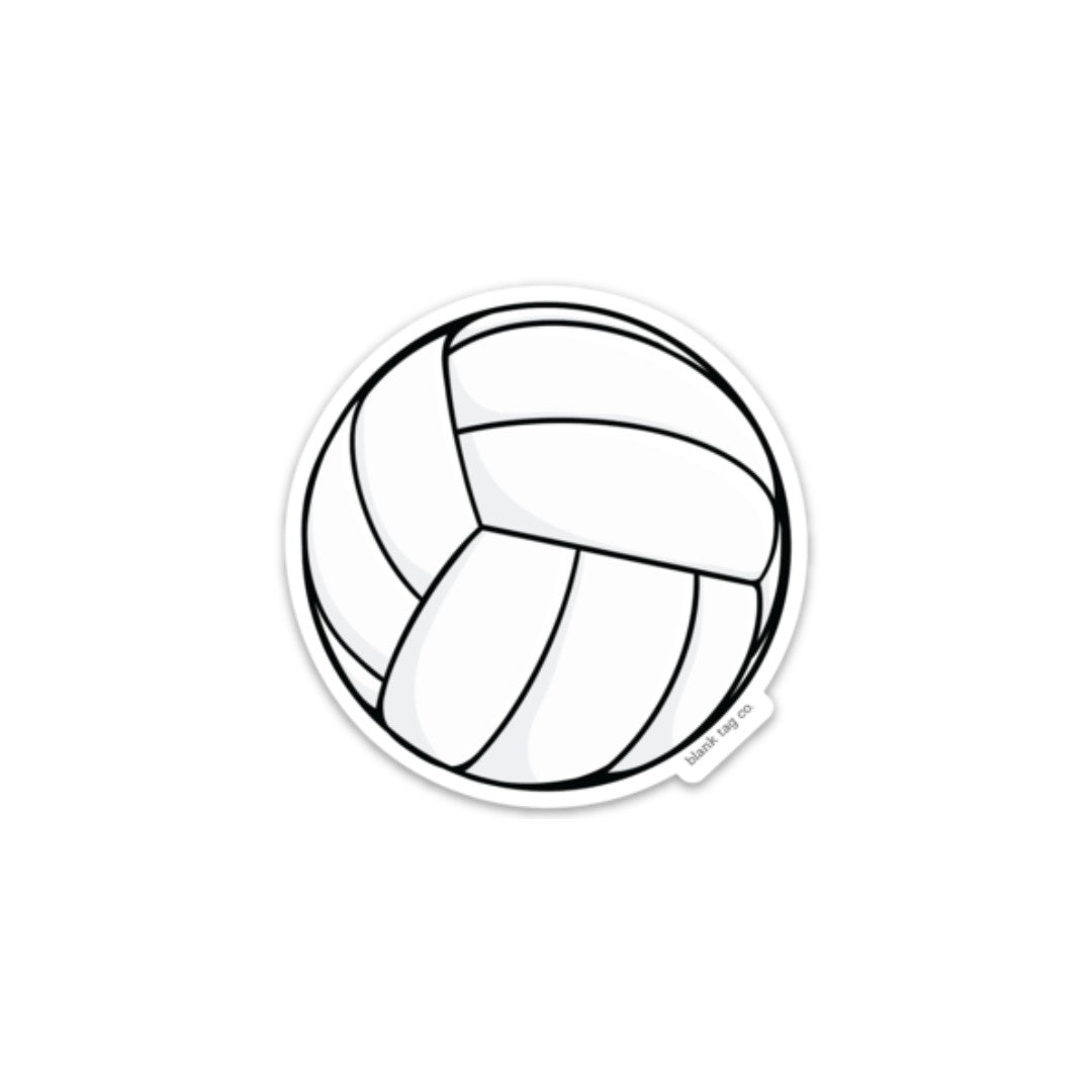 Blank Tag Co.® Waterproof Volleyball Sticker