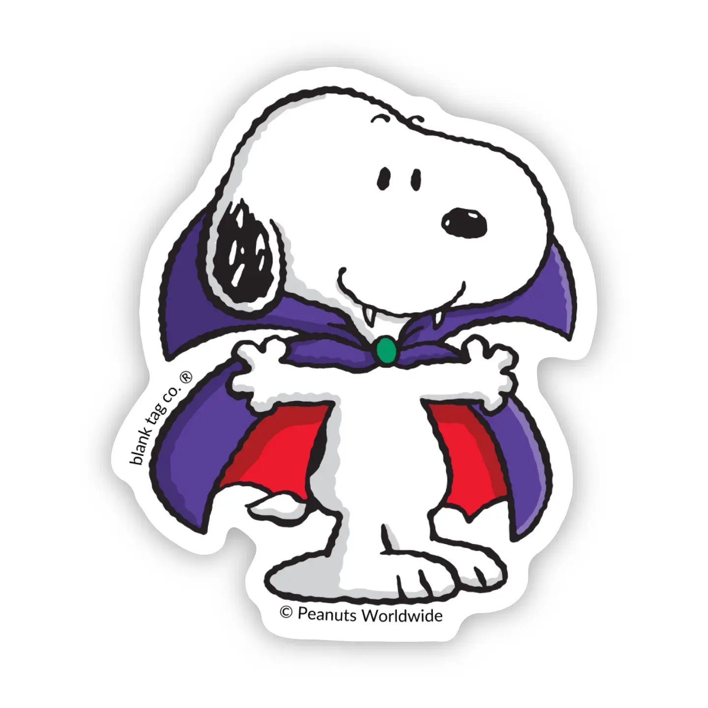 Peanuts® Vampire Snoopy Waterproof Sticker
