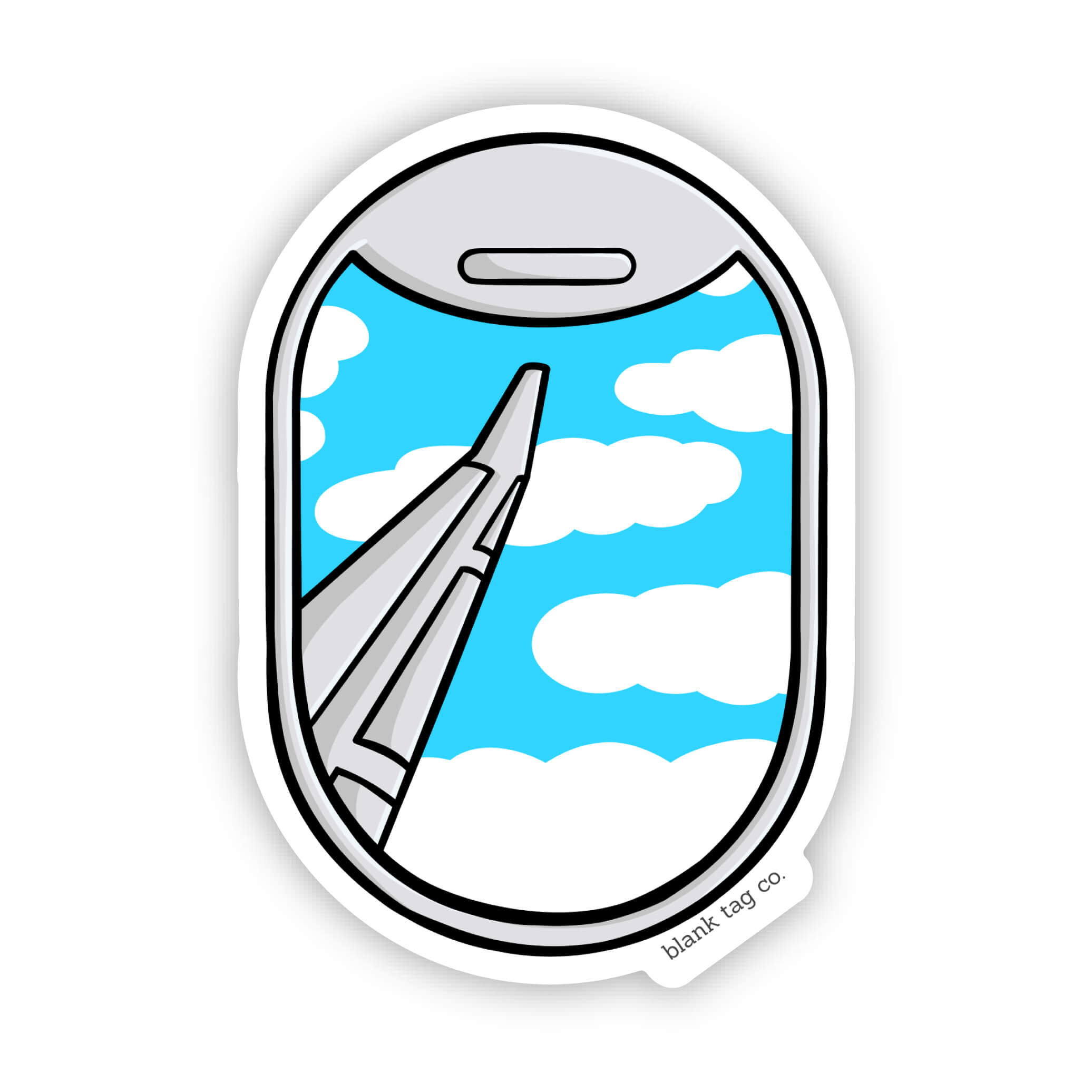 The Airplane Window Sticker