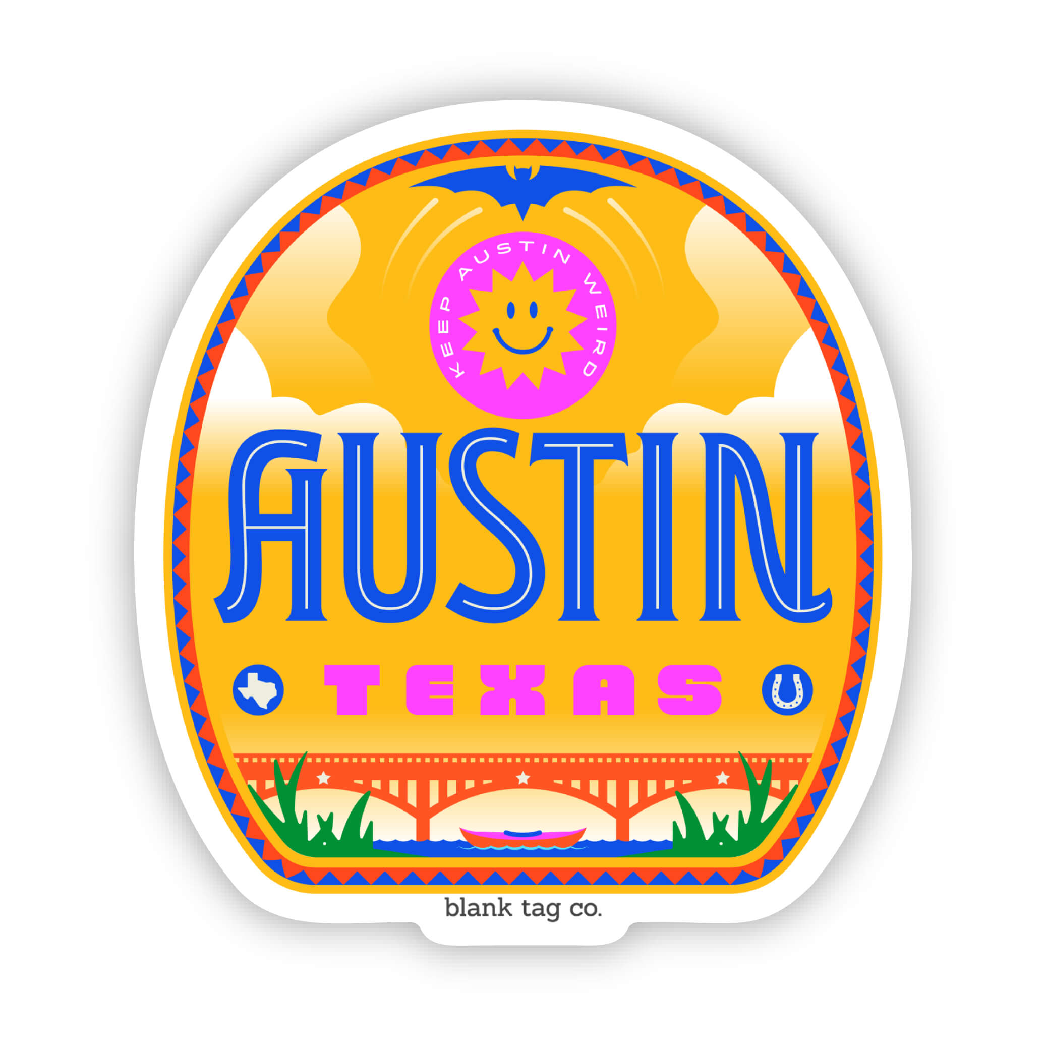 The Austin City Badge Sticker