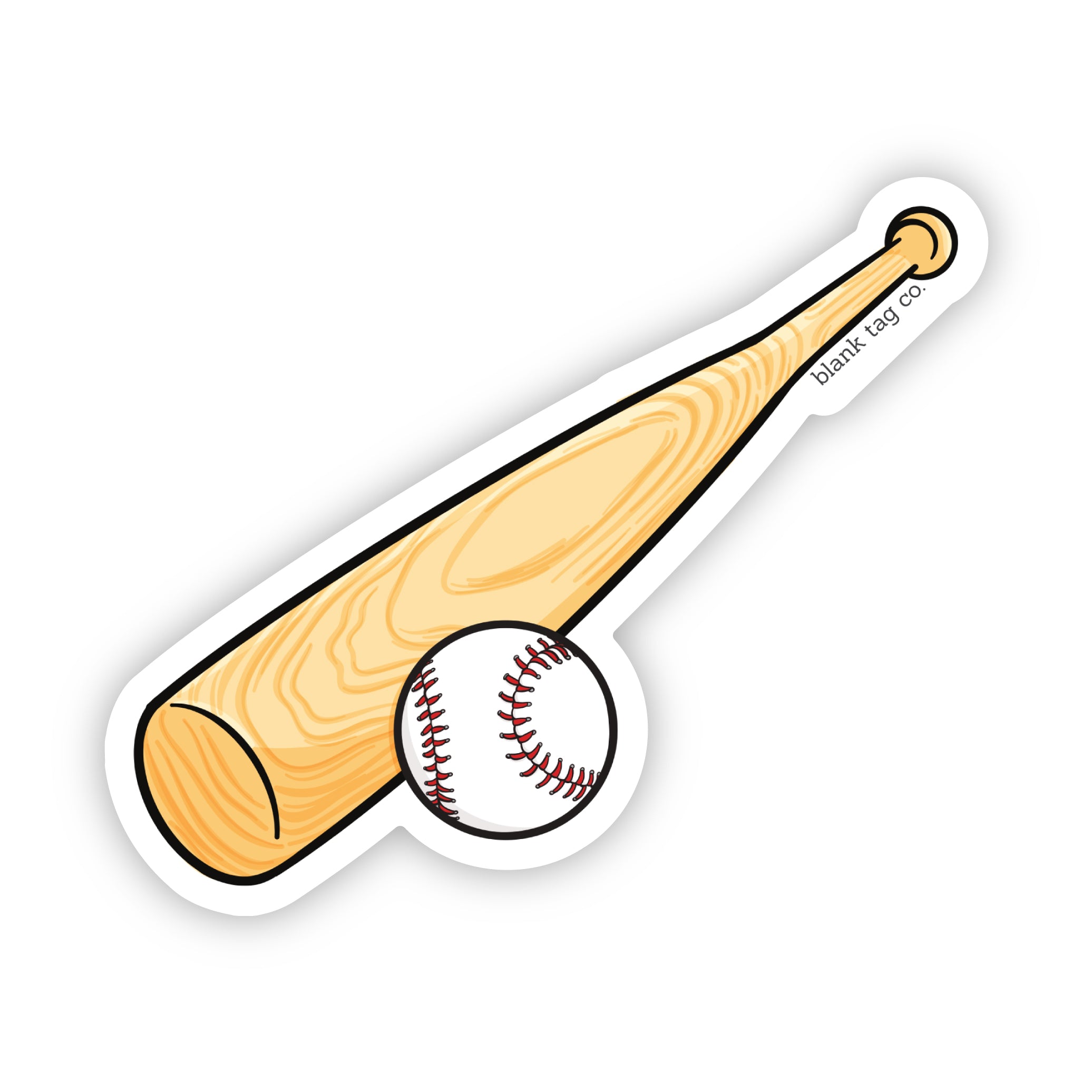 The Baseball Bat and Ball Sticker