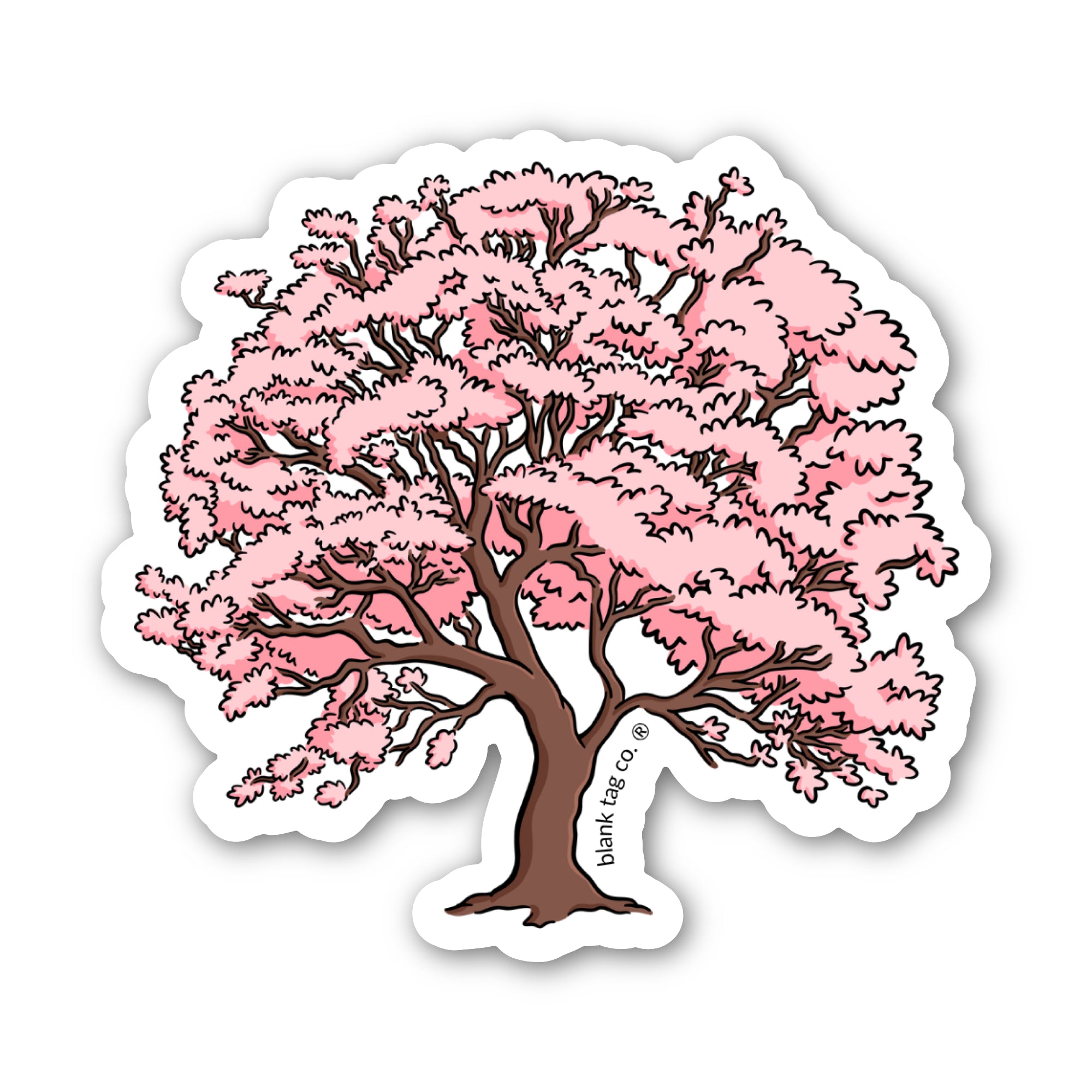Blank Tag Co.® Waterproof Sticker - Cherry Blossom Tree