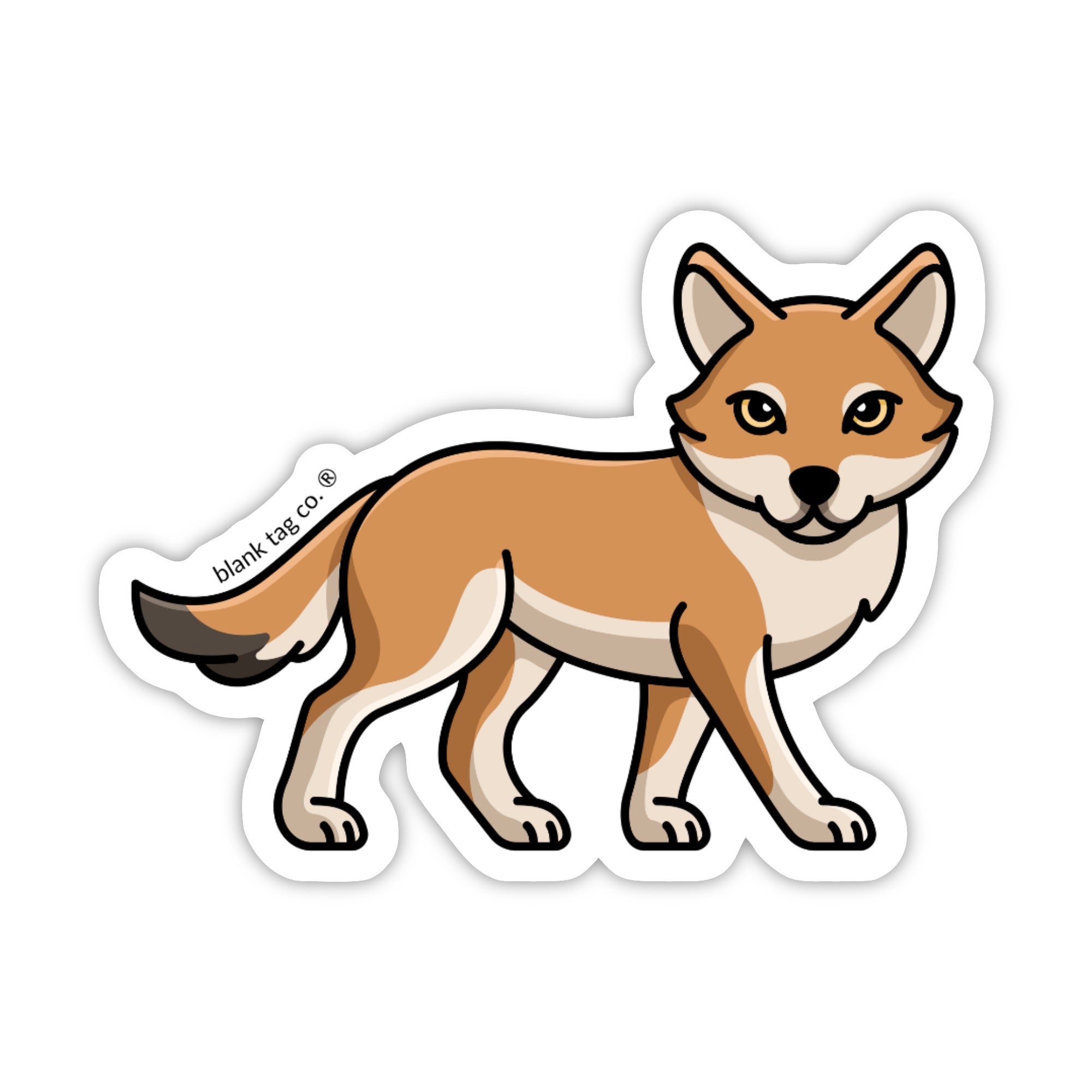 Blank Tag Co.® Waterproof Sticker - Coyote