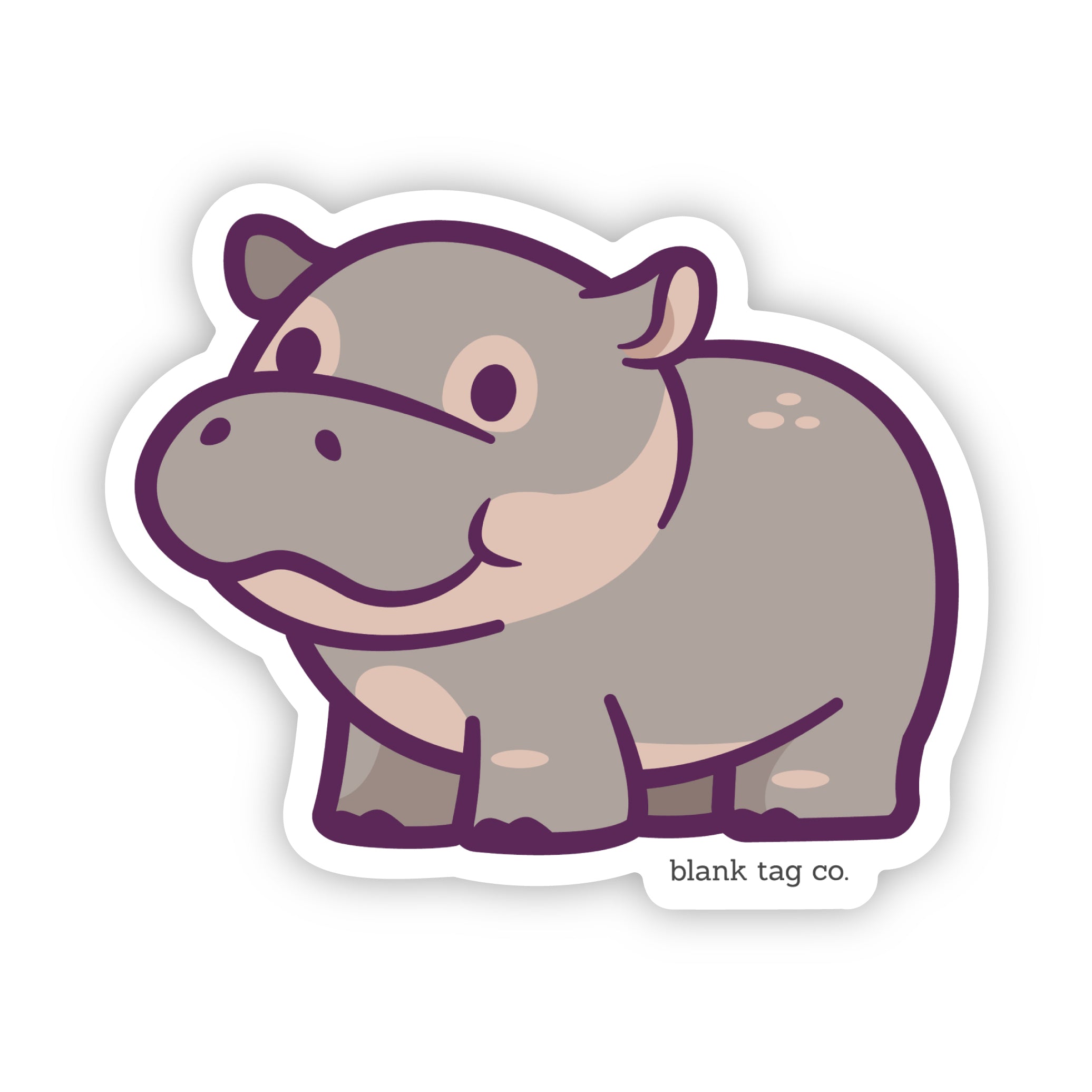 The Hippo Sticker