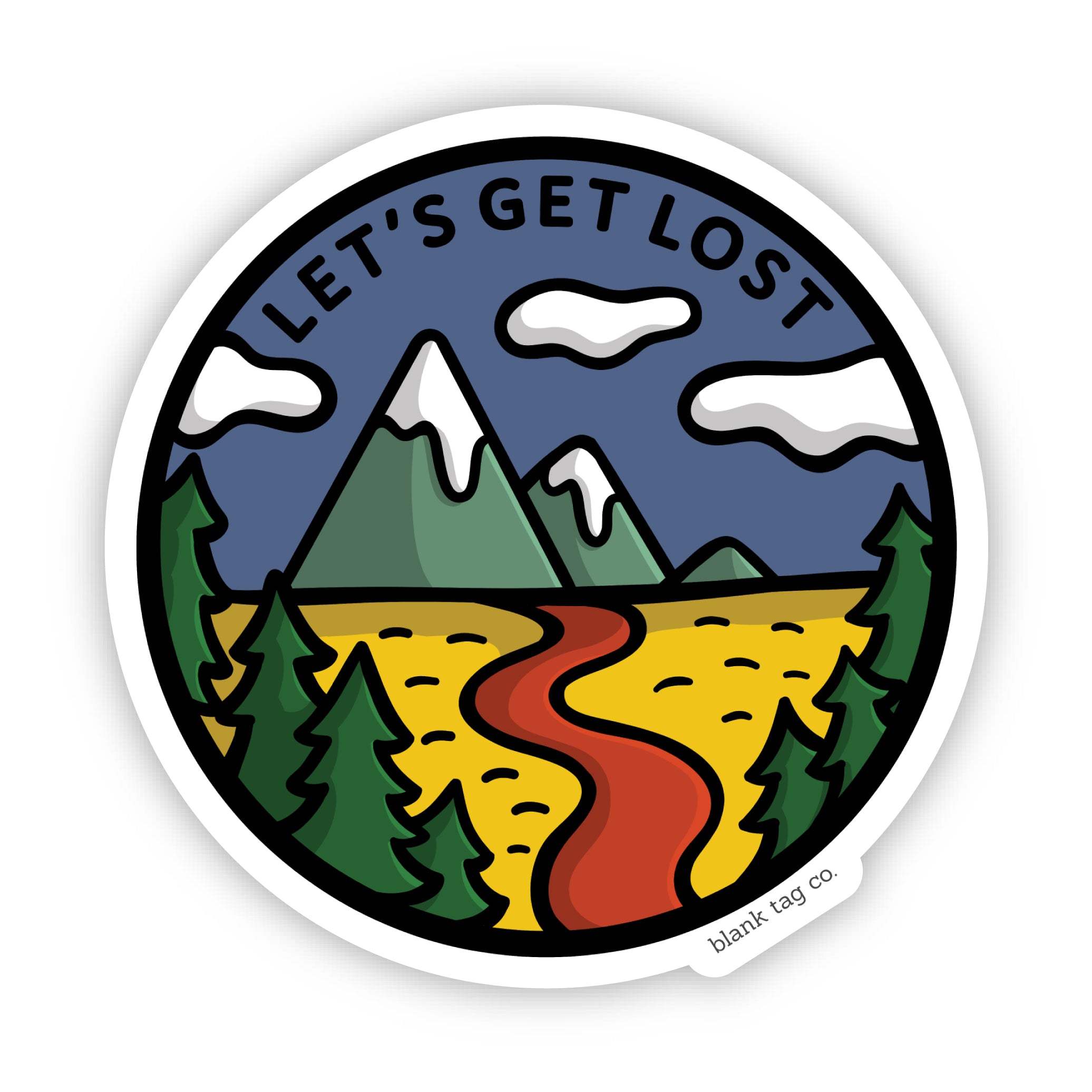 The Let's Get Lost Sticker