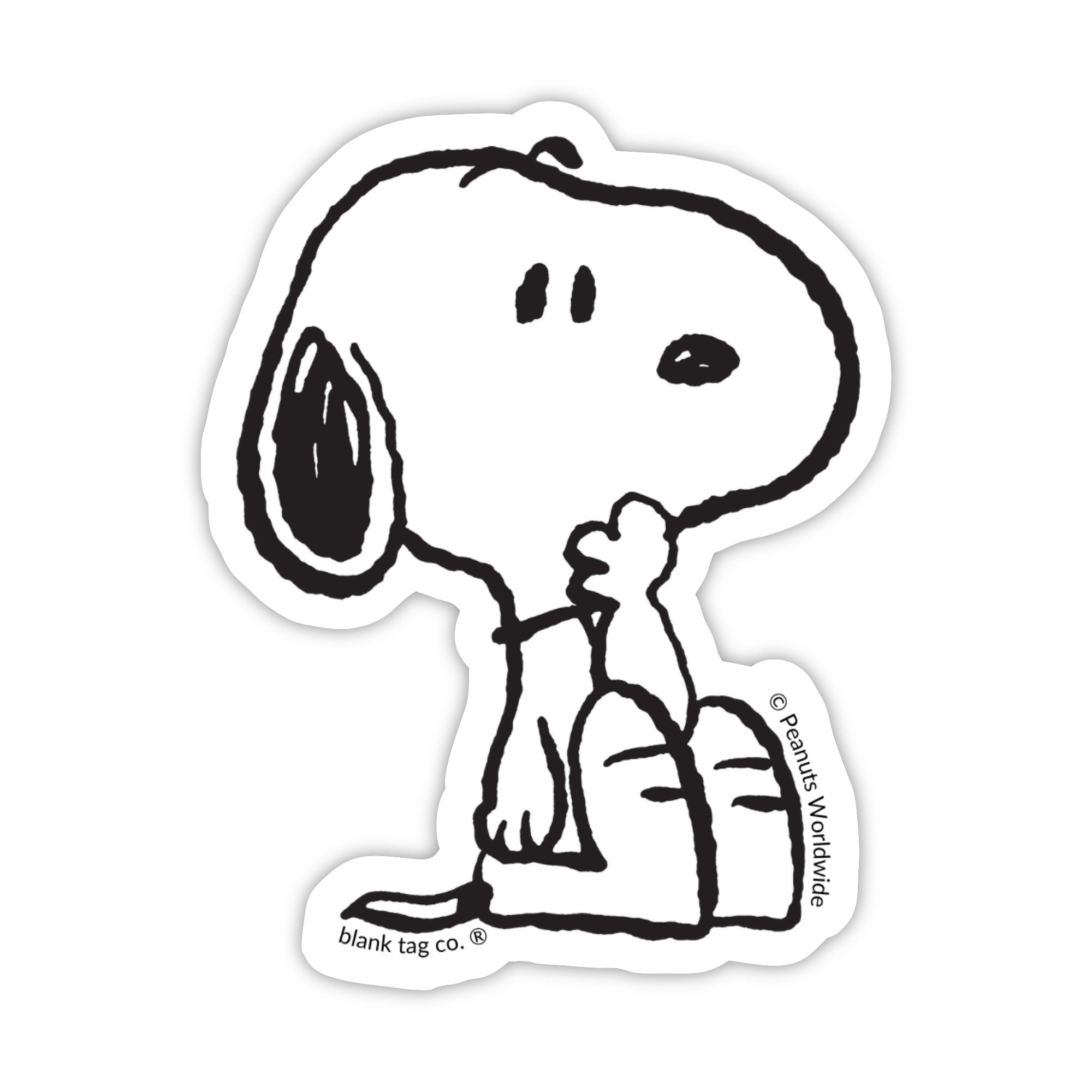Peanuts® Waterproof Sticker - Confused Snoopy