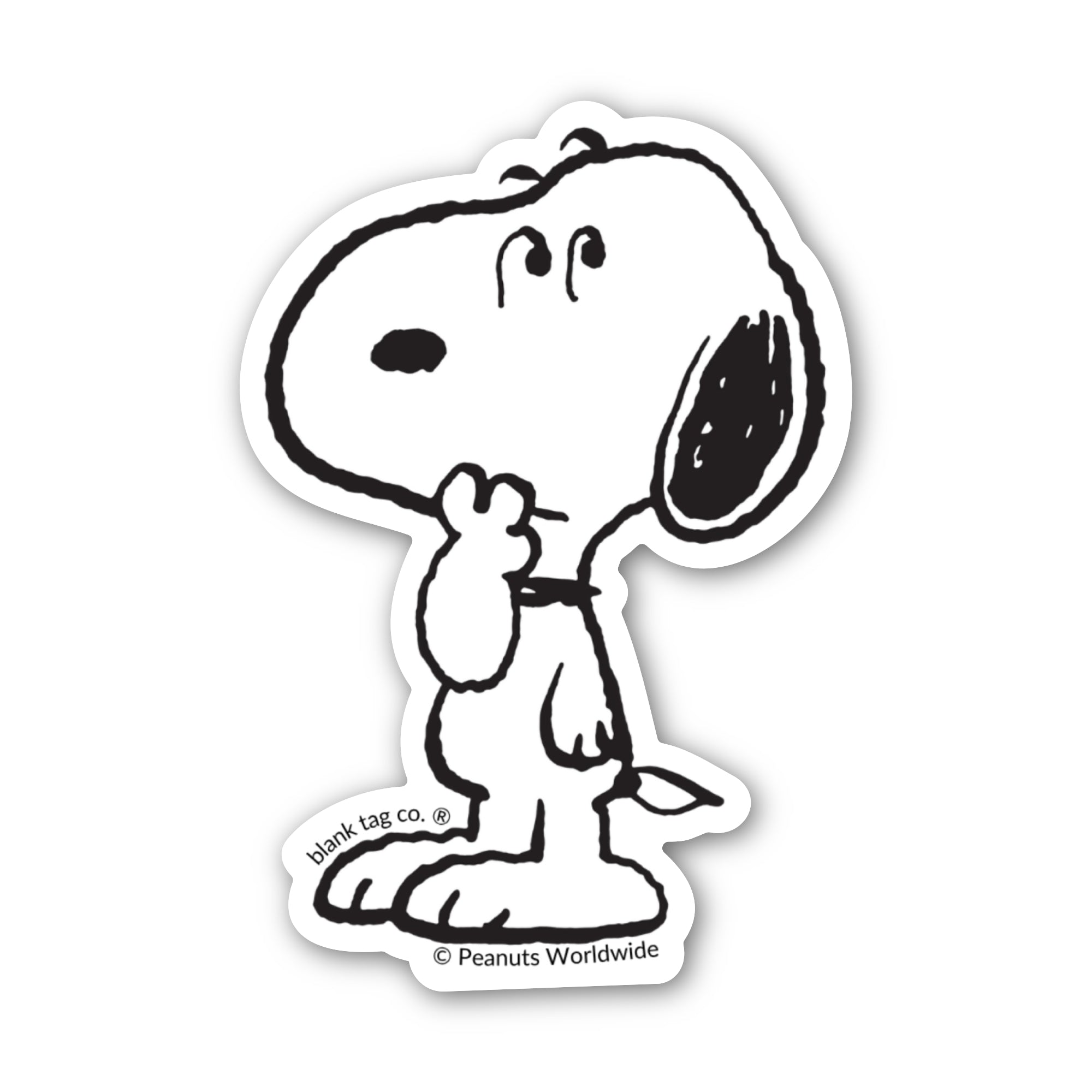 Peanuts® Waterproof Sticker - Thinking Snoopy
