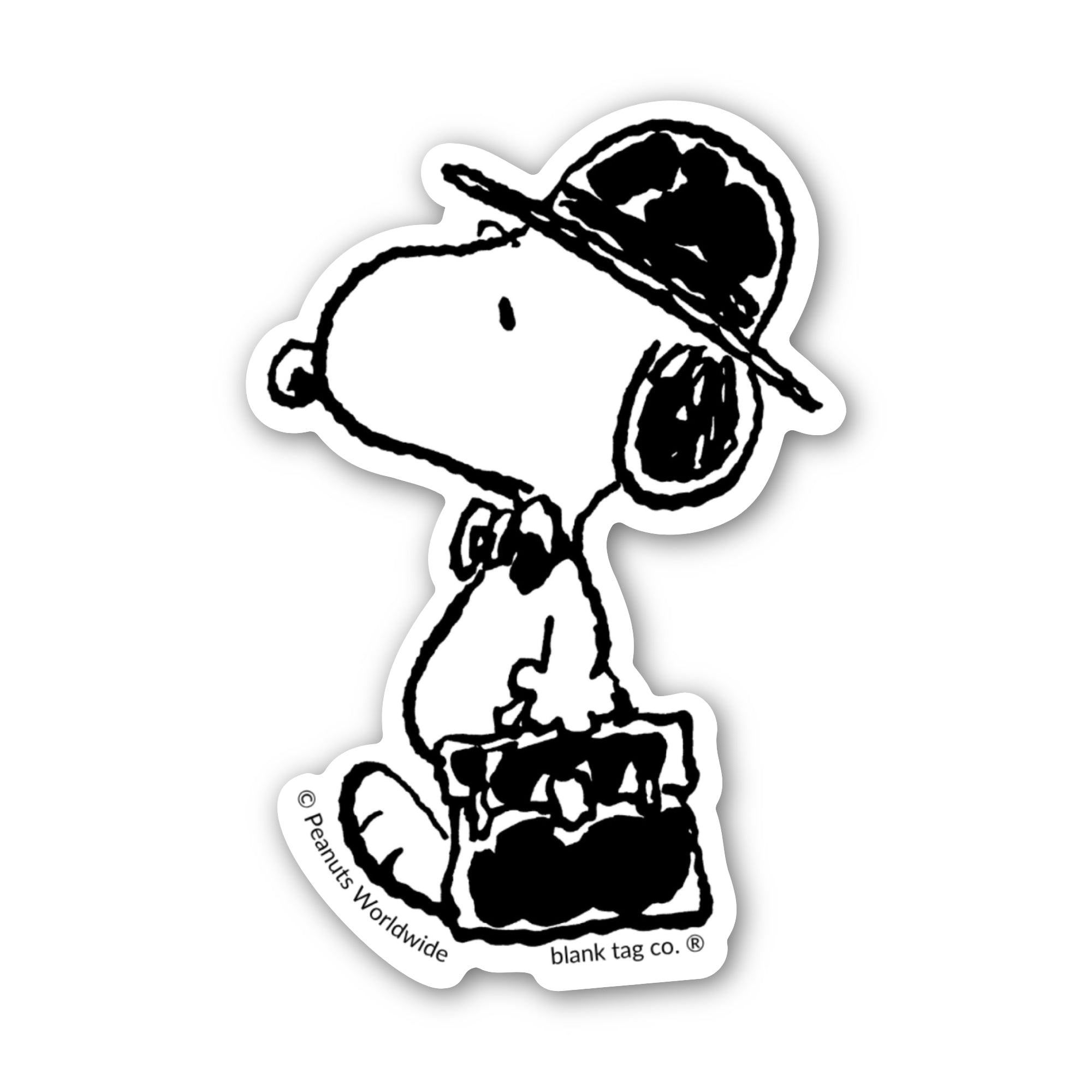 Peanuts® Waterproof Sticker - Gentleman Snoopy