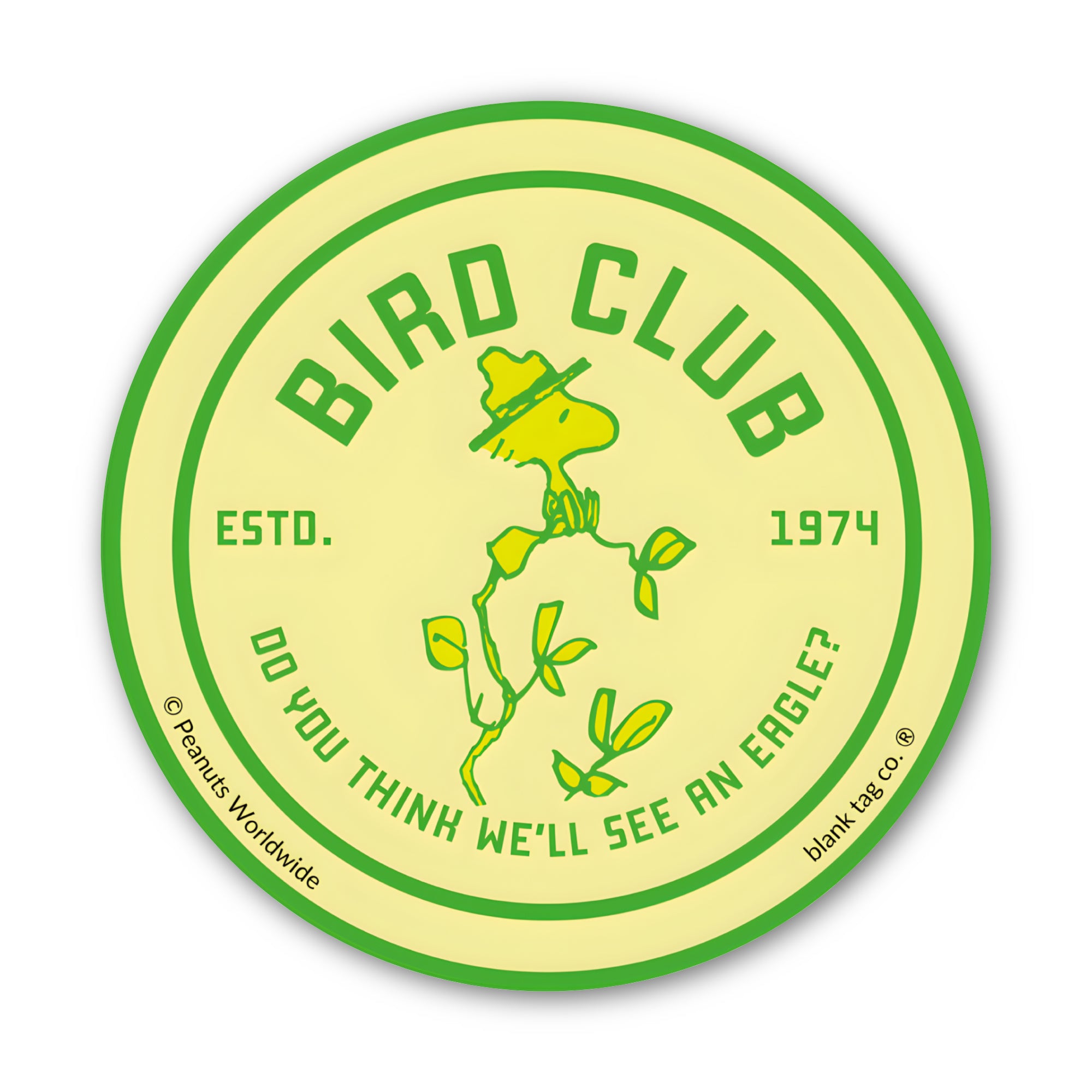 Peanuts® Waterproof Sticker - Bird Club