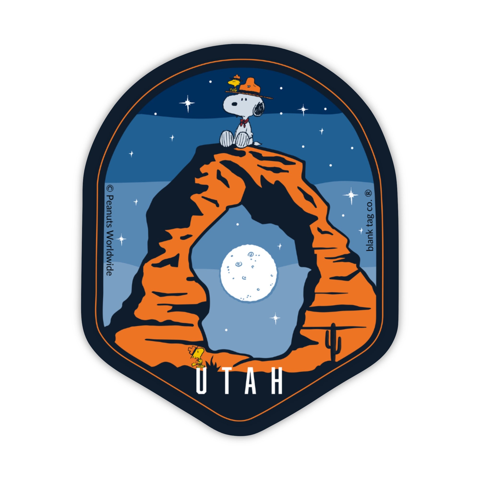 Peanuts® Waterproof Sticker - Beagle Scout Utah