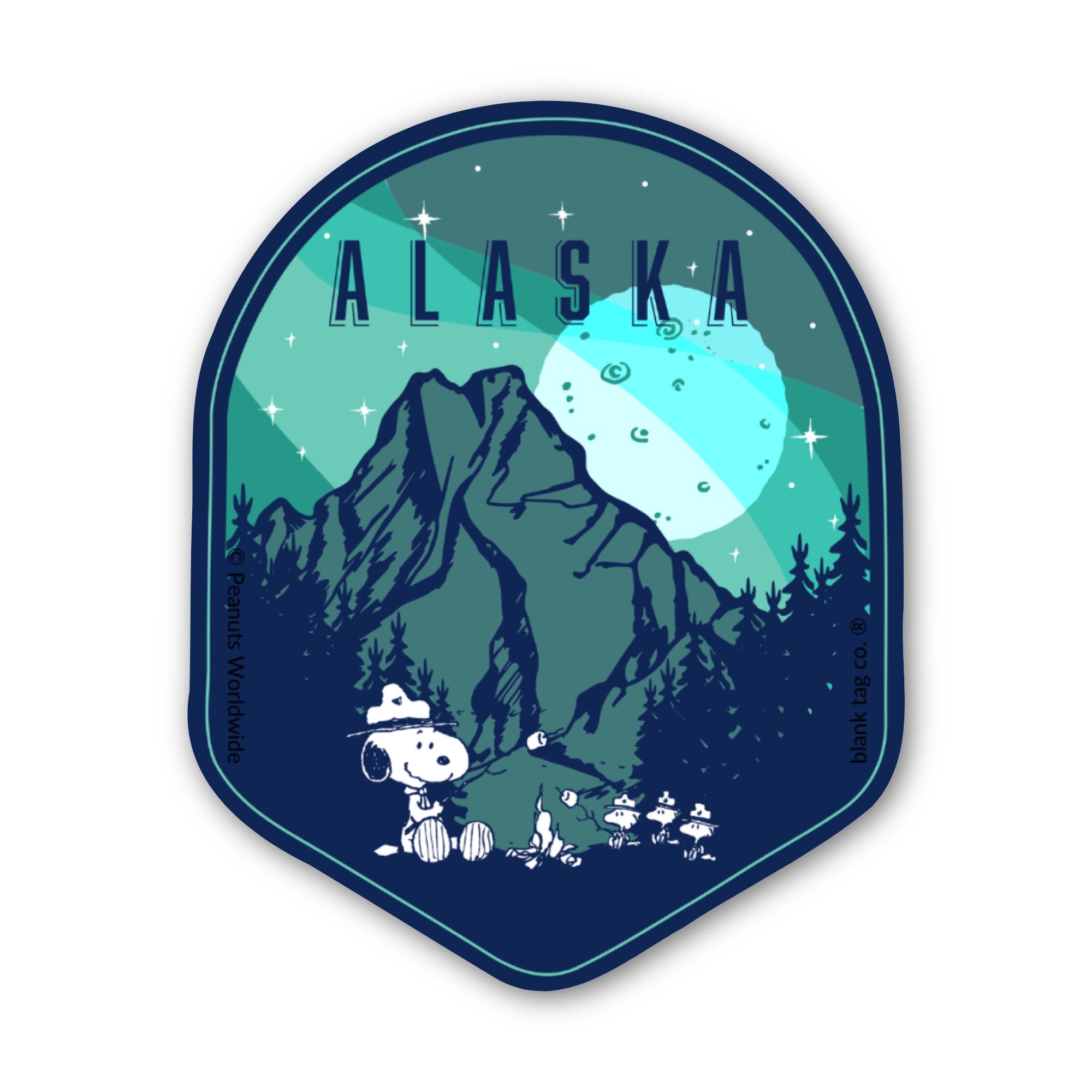 Peanuts® Waterproof Sticker - Beagle Scout Alaska