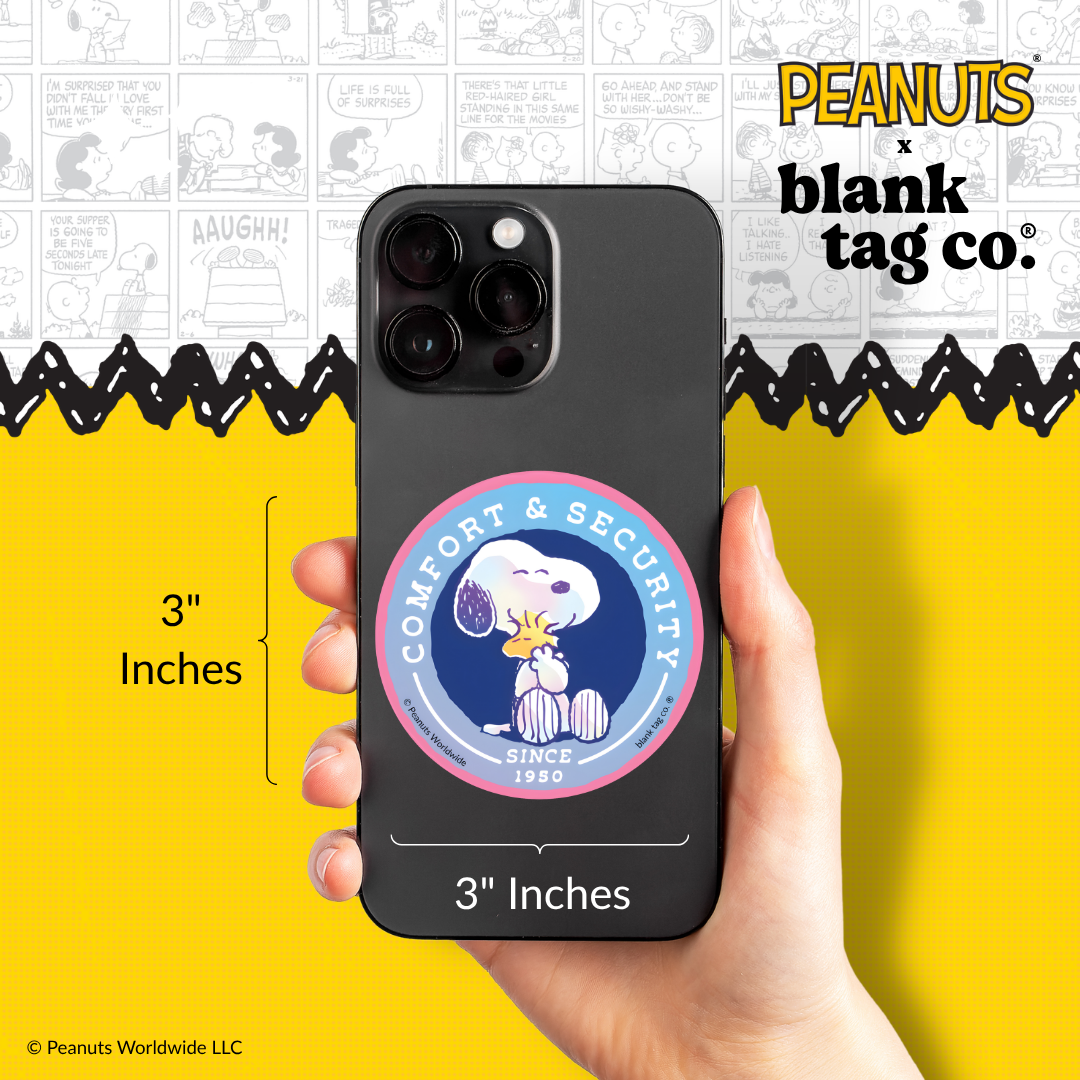 Peanuts® Waterproof Sticker - Comfort and Security Badge