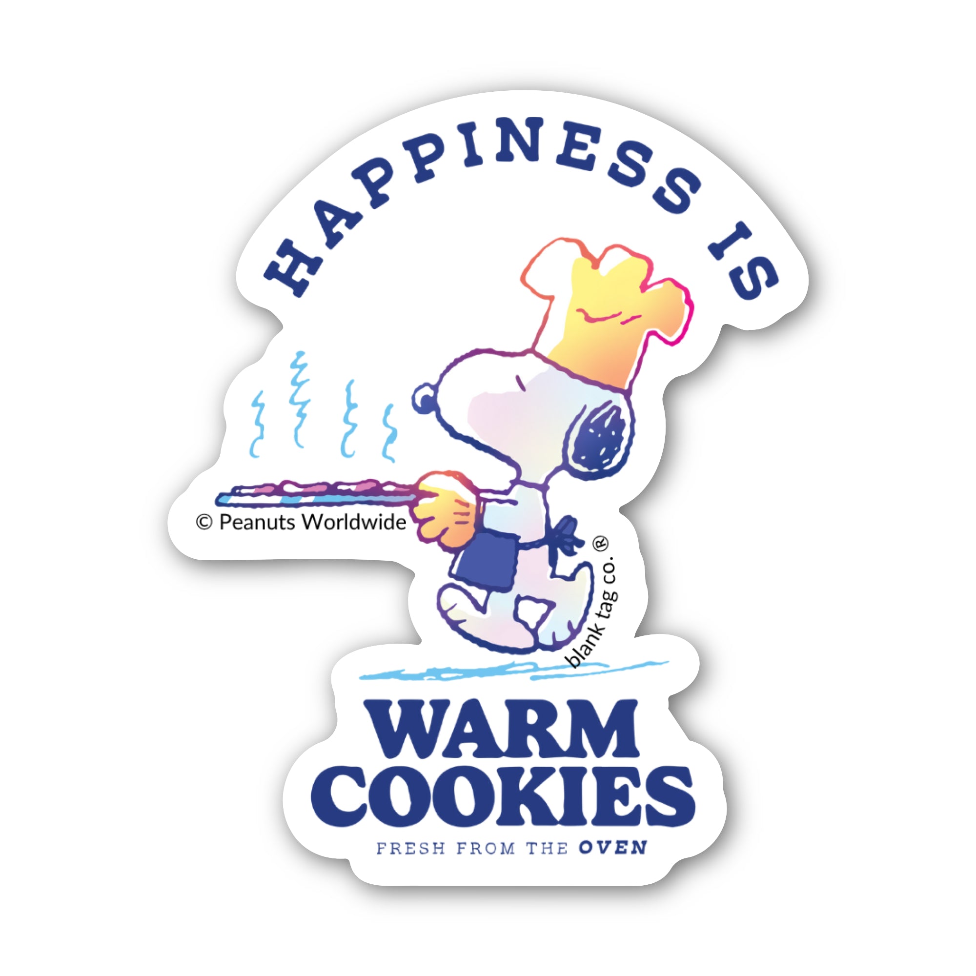 Peanuts® Waterproof Sticker - Happiness Is Warm Cookies