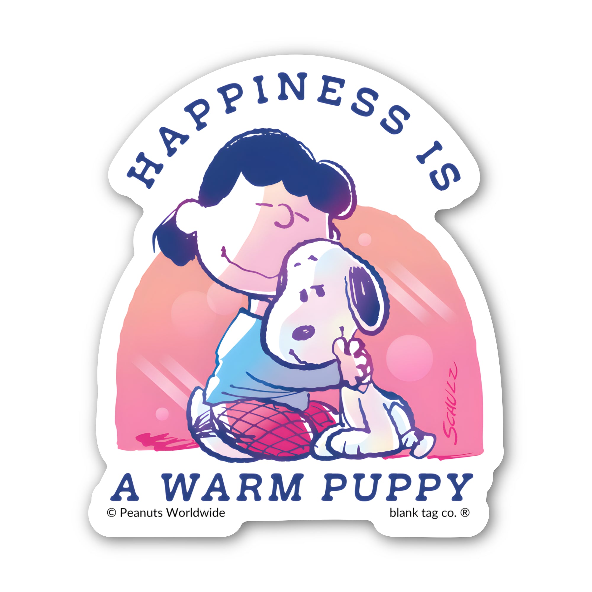 Peanuts® Waterproof Sticker - Happiness Is A Warm Puppy