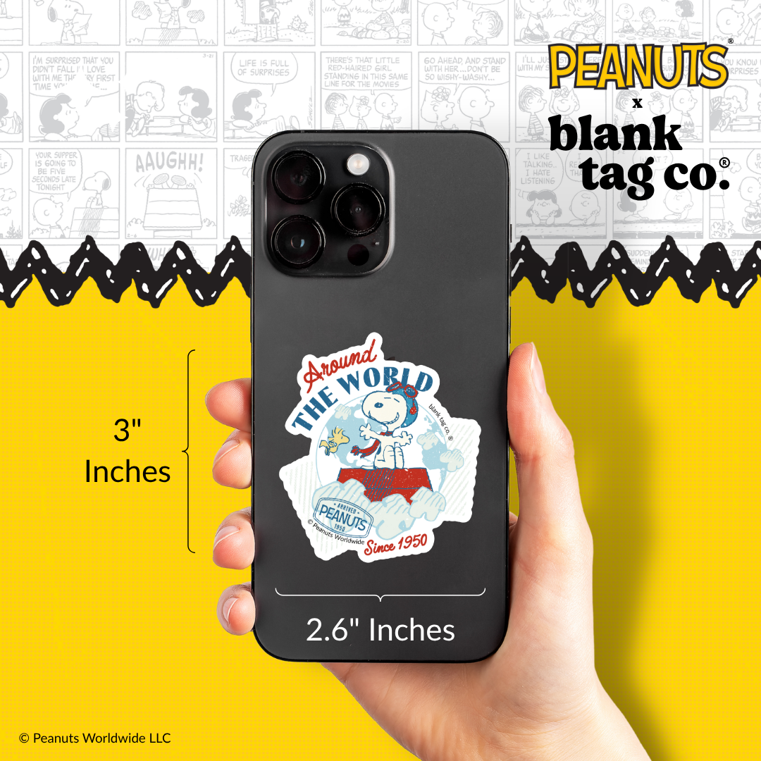 Peanuts® Waterproof Sticker - Around The World