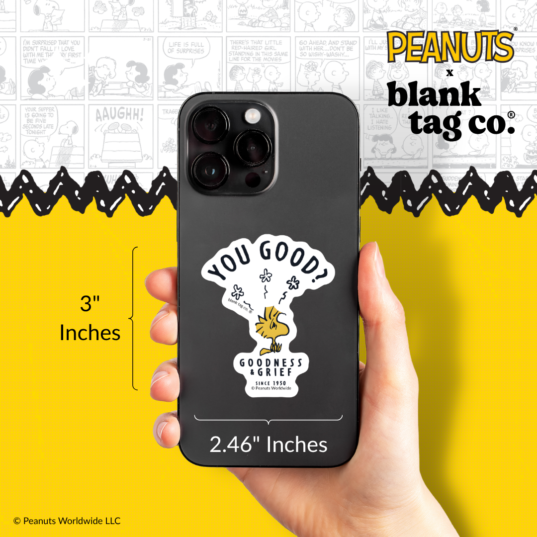 Peanuts® Waterproof Sticker - You Good? Woodstock