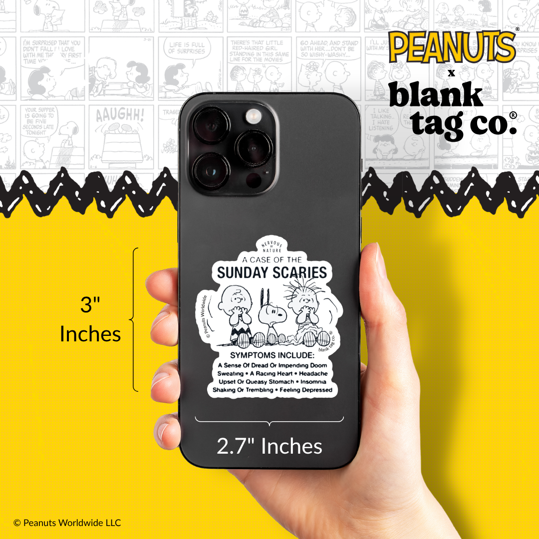Peanuts® Waterproof Sticker - Sunday Scaries