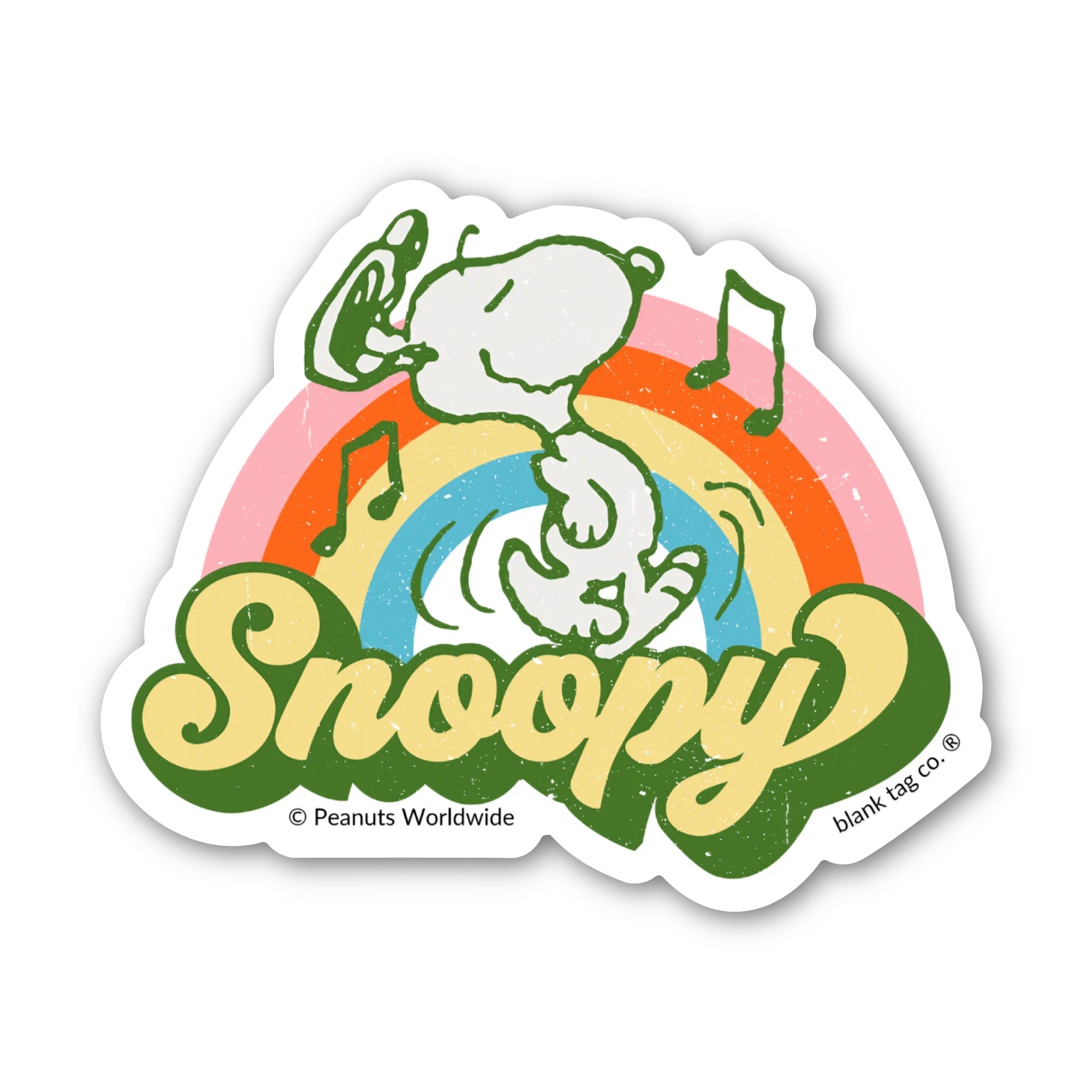 Peanuts® Waterproof Sticker - Groovy Dancing Snoopy