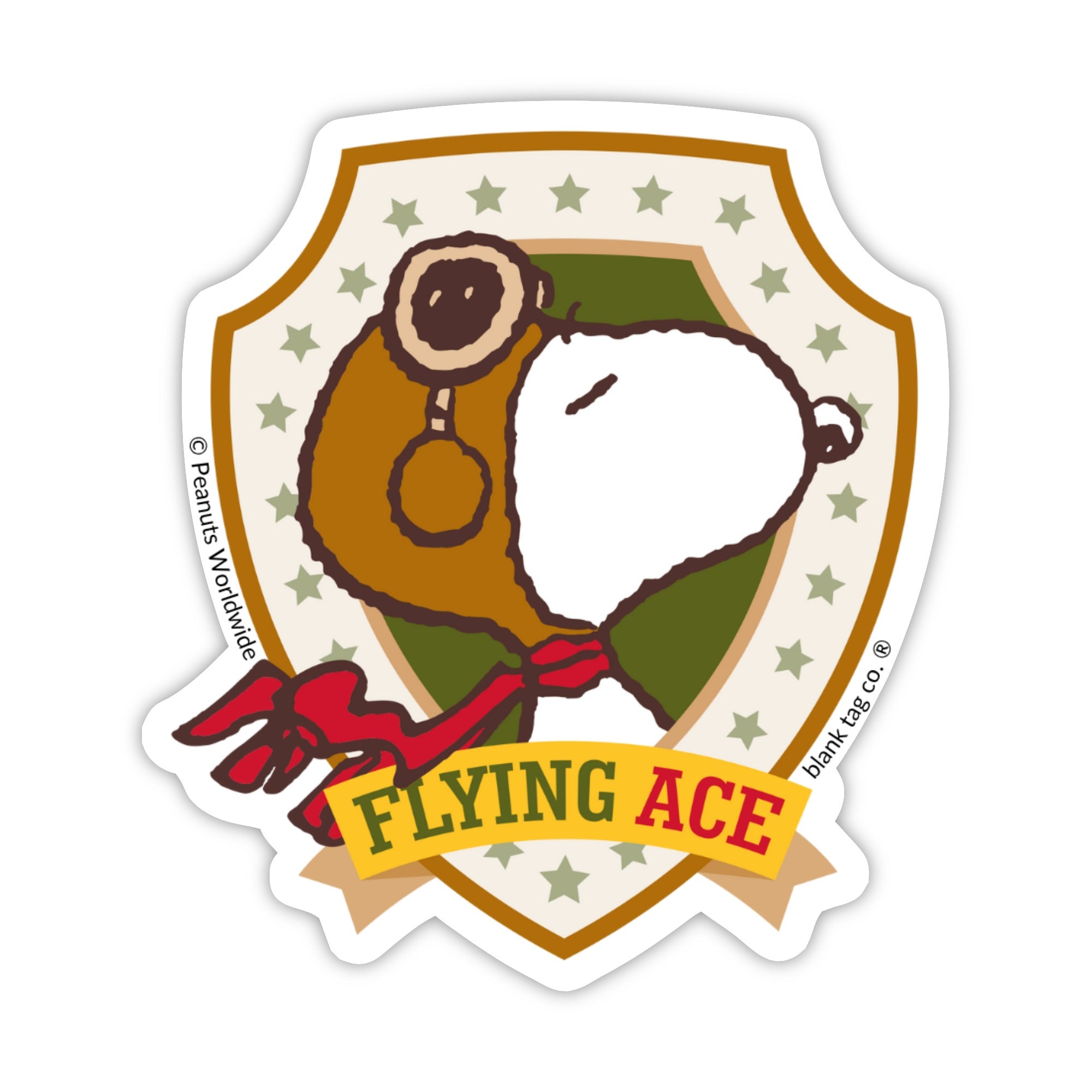 Peanuts® Waterproof Sticker - Flying Ace Badge