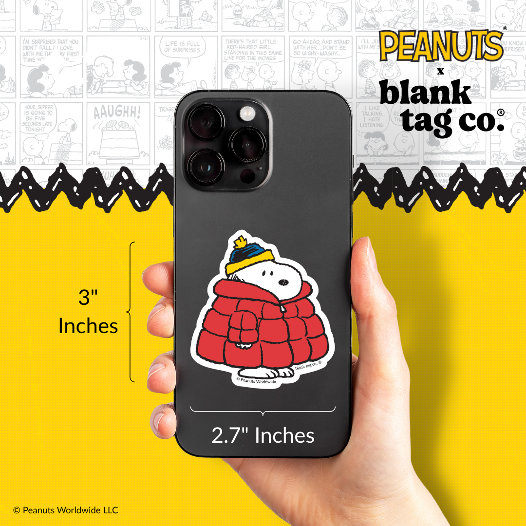 Peanuts® Waterproof Sticker - Snoopy With A Puffy Jacket