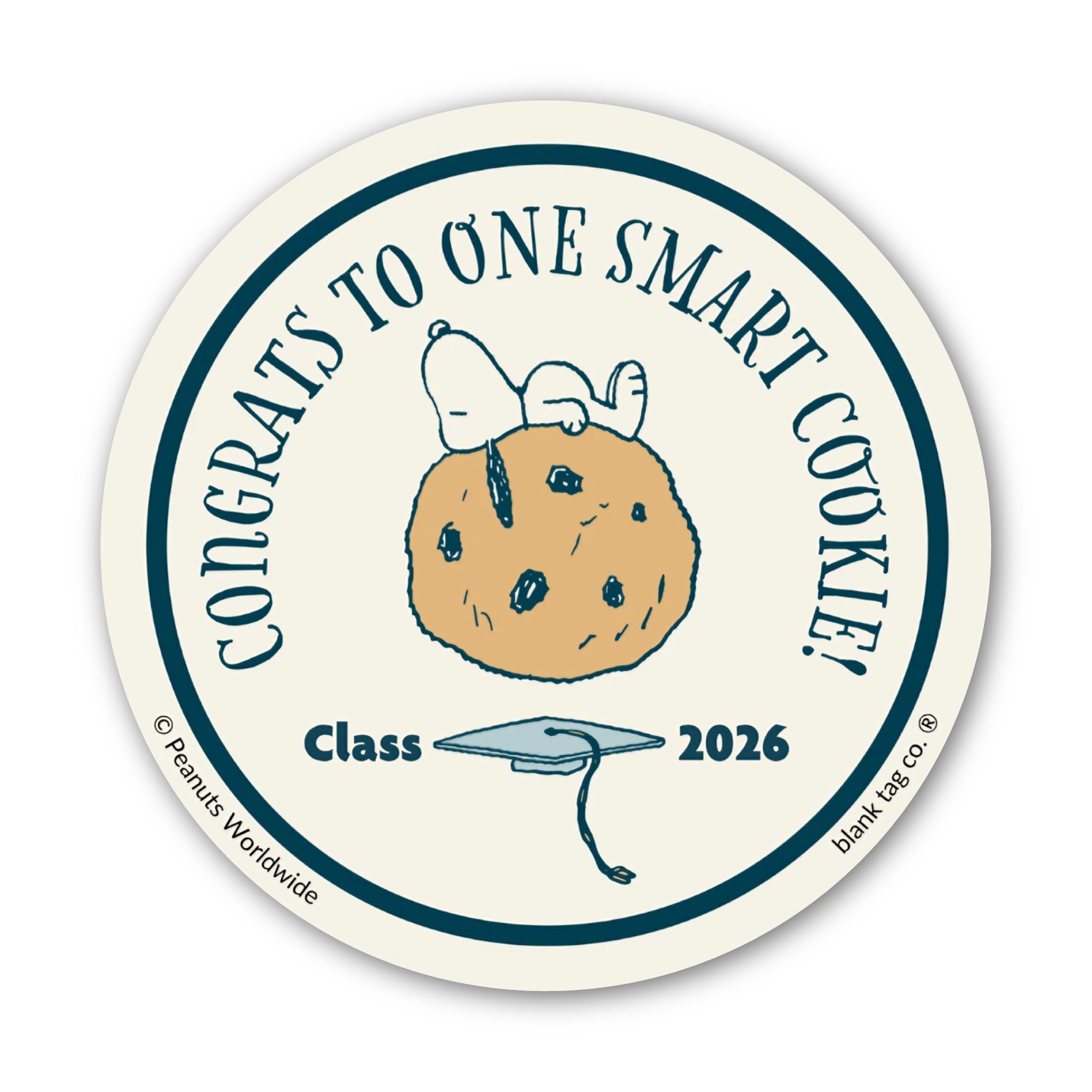 Peanuts® Waterproof Sticker - Congrats To One Smart Cookie
