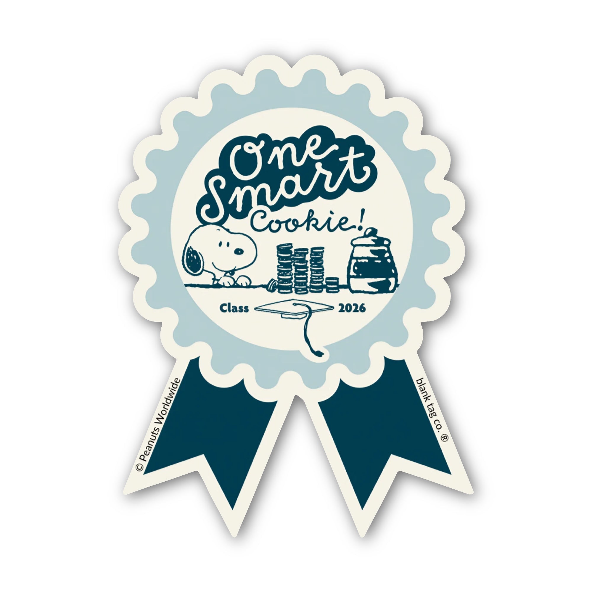 Peanuts® Waterproof Sticker - One Smart Cookie Badge