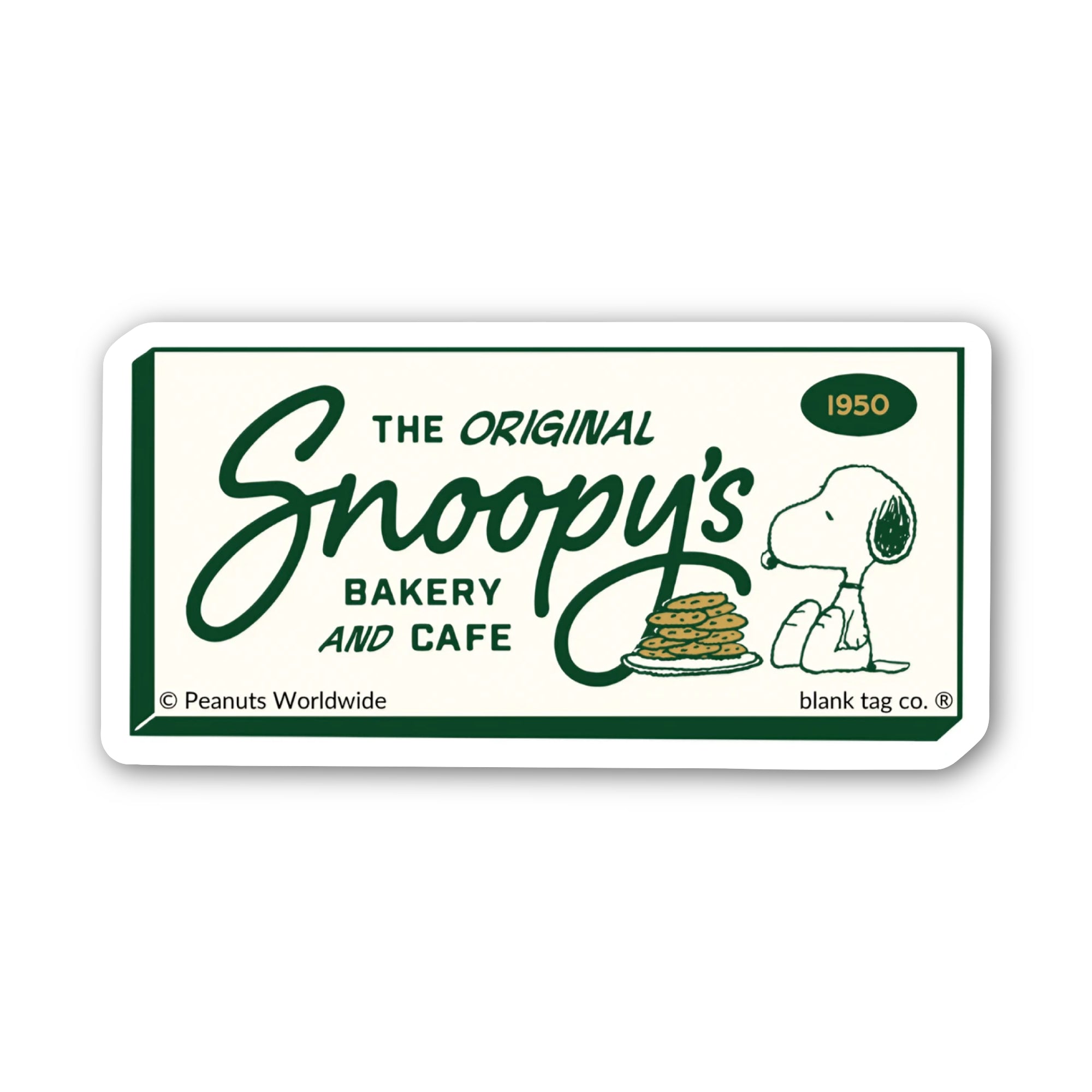 Peanuts® Waterproof Sticker - Snoopy's Cafe Billboard
