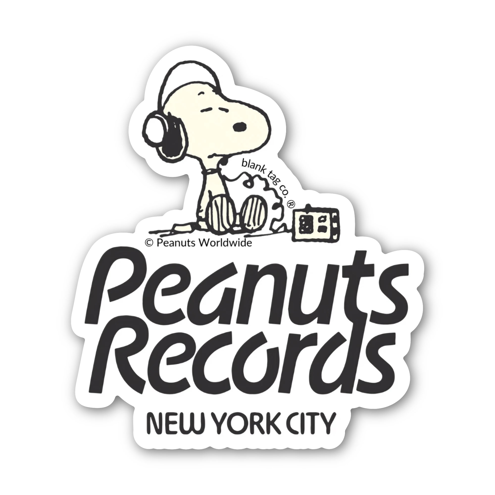 Peanuts® Waterproof Sticker - Peanuts Records