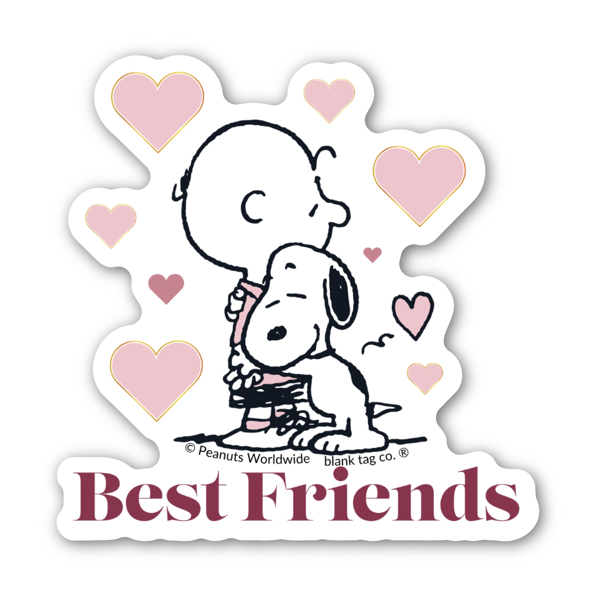 Peanuts® Waterproof Sticker - Best Friends