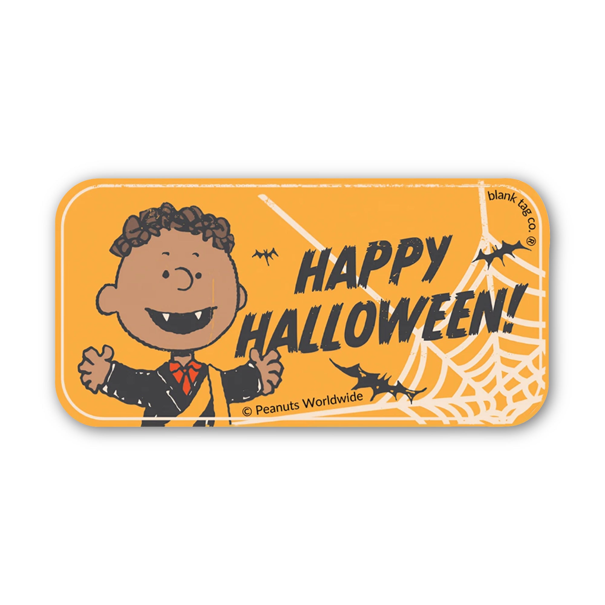 Peanuts® Waterproof Sticker - Happy Halloween (Franklin)