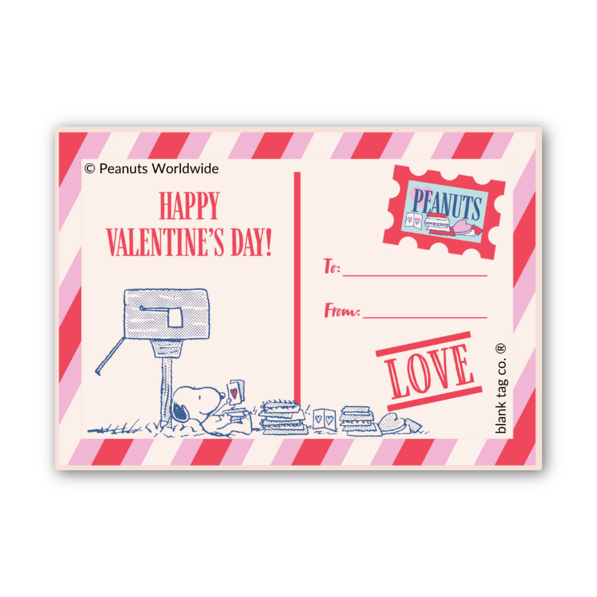 Peanuts® Waterproof Sticker - Happy Valentine's Day