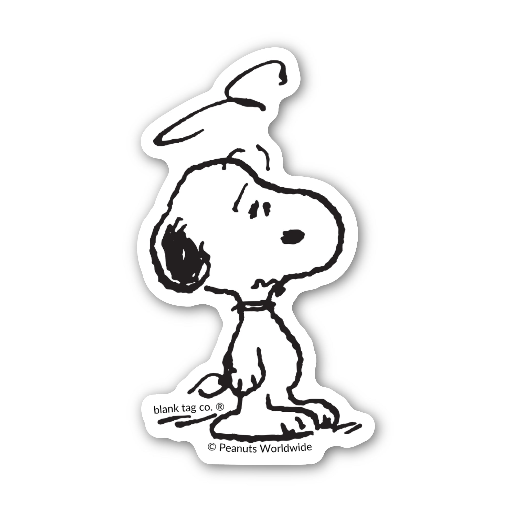 Peanuts® Waterproof Sticker - Confused Snoopy