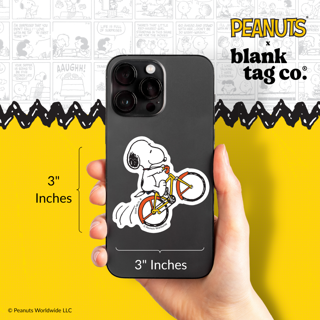 Peanuts® Waterproof Sticker - Snoopy Popping A Wheelie