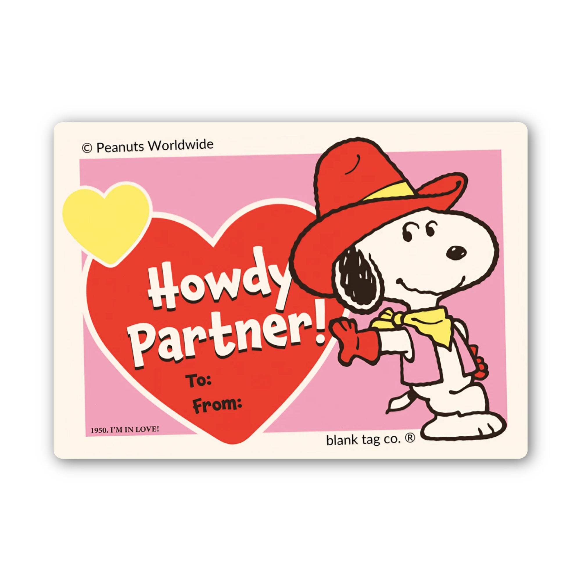 Peanuts® Waterproof Sticker - Howdy Partner