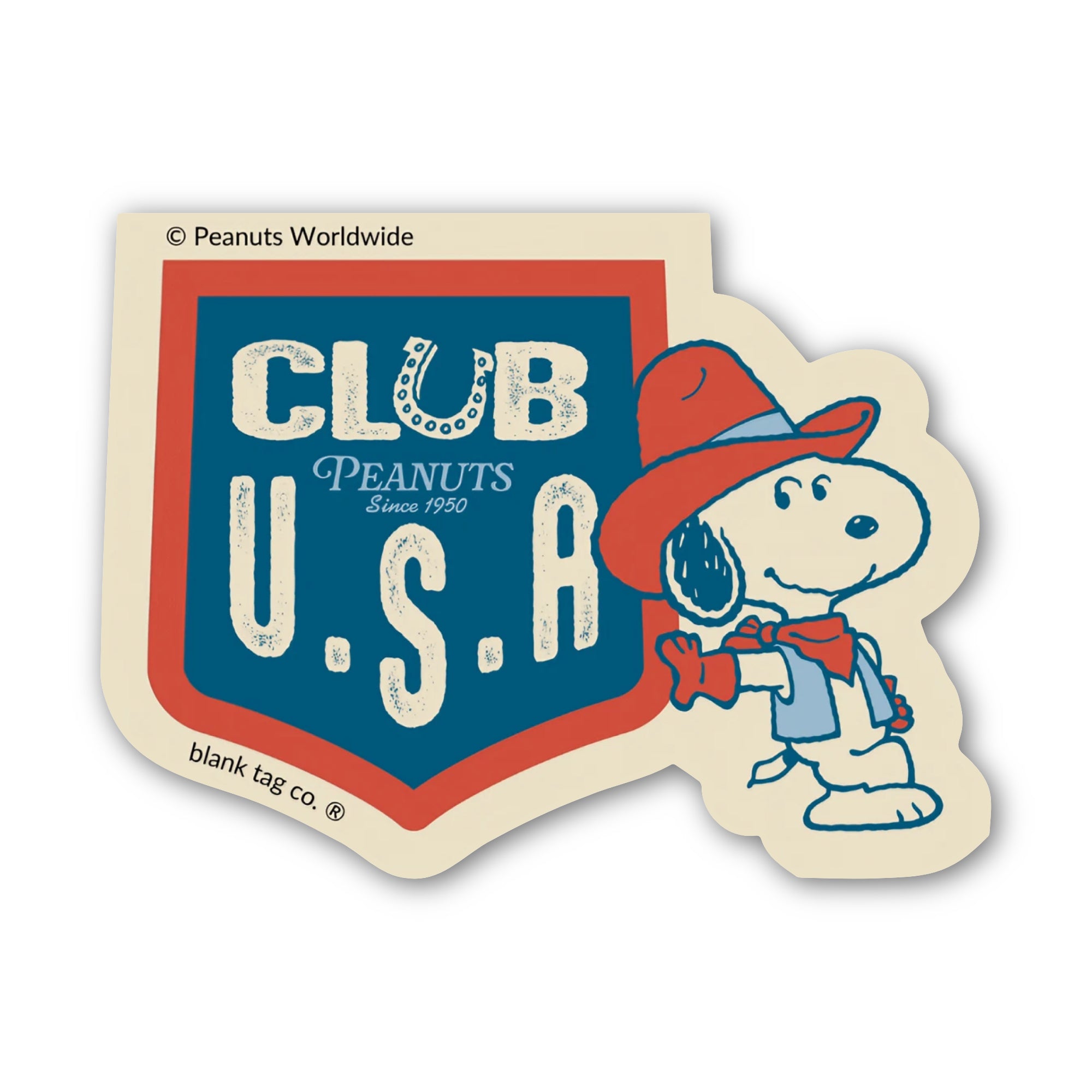 Peanuts® Waterproof Sticker - Club USA