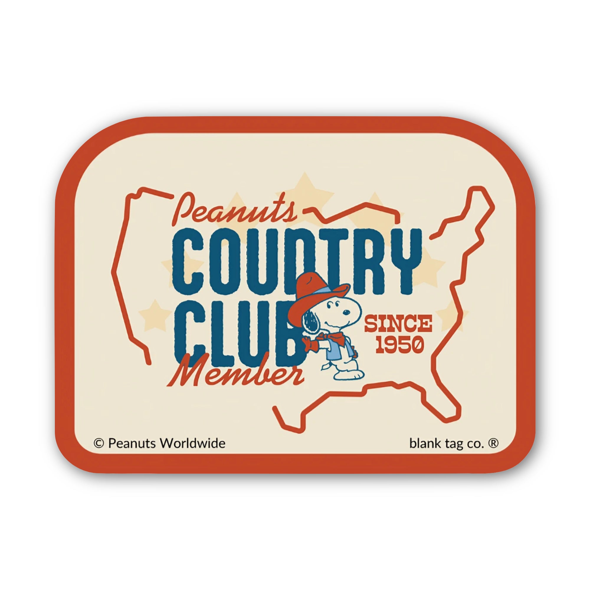 Peanuts® Waterproof Sticker - Peanuts Country Club Member