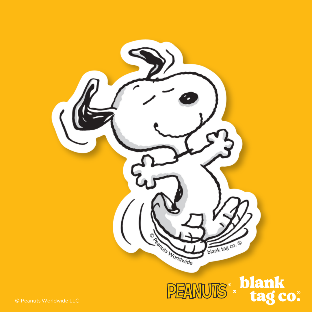 Peanuts® Waterproof Sticker - Dancing Snoopy