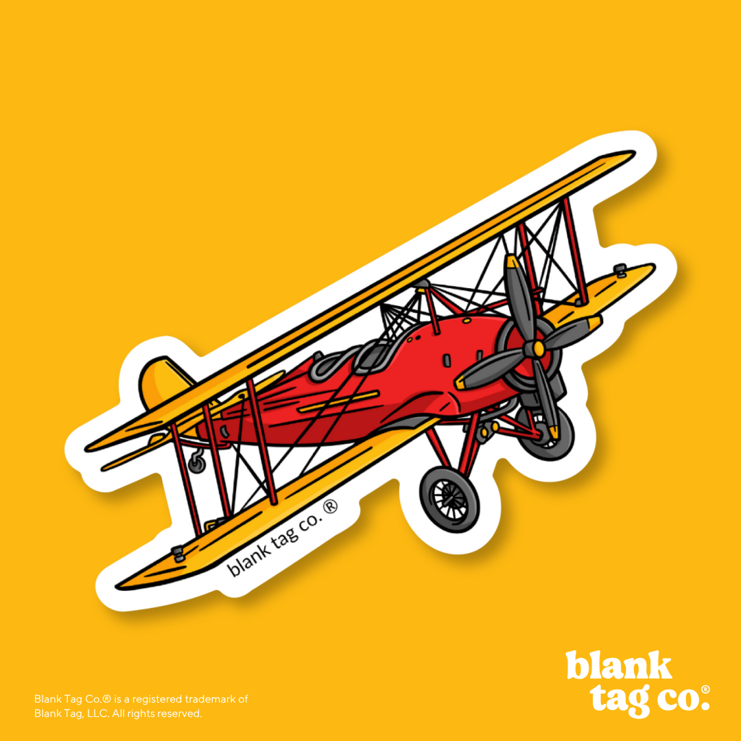 Blank Tag Co.® Waterproof Sticker - Vintage Airplane