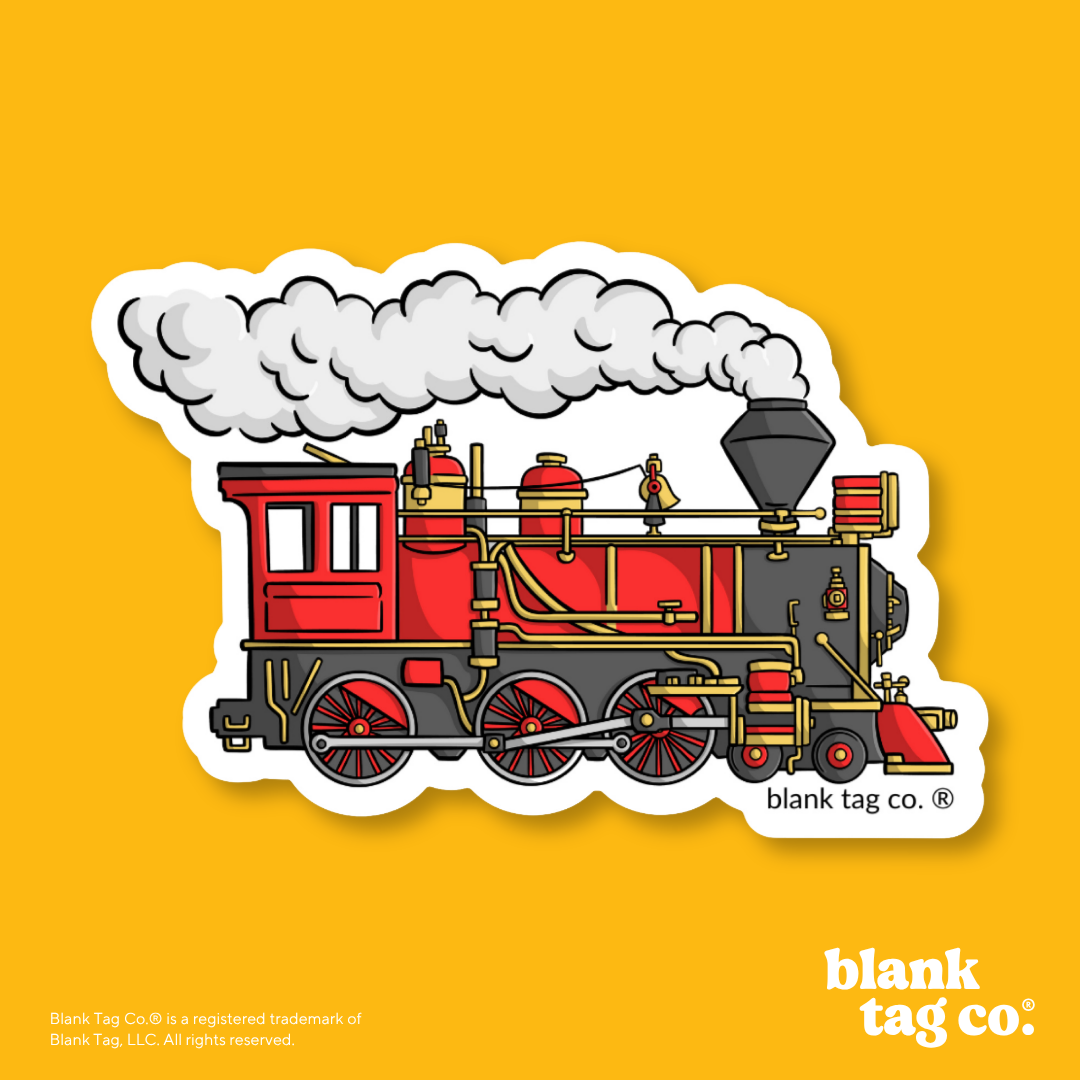 Blank Tag Co.® Waterproof Sticker - Vintage Train