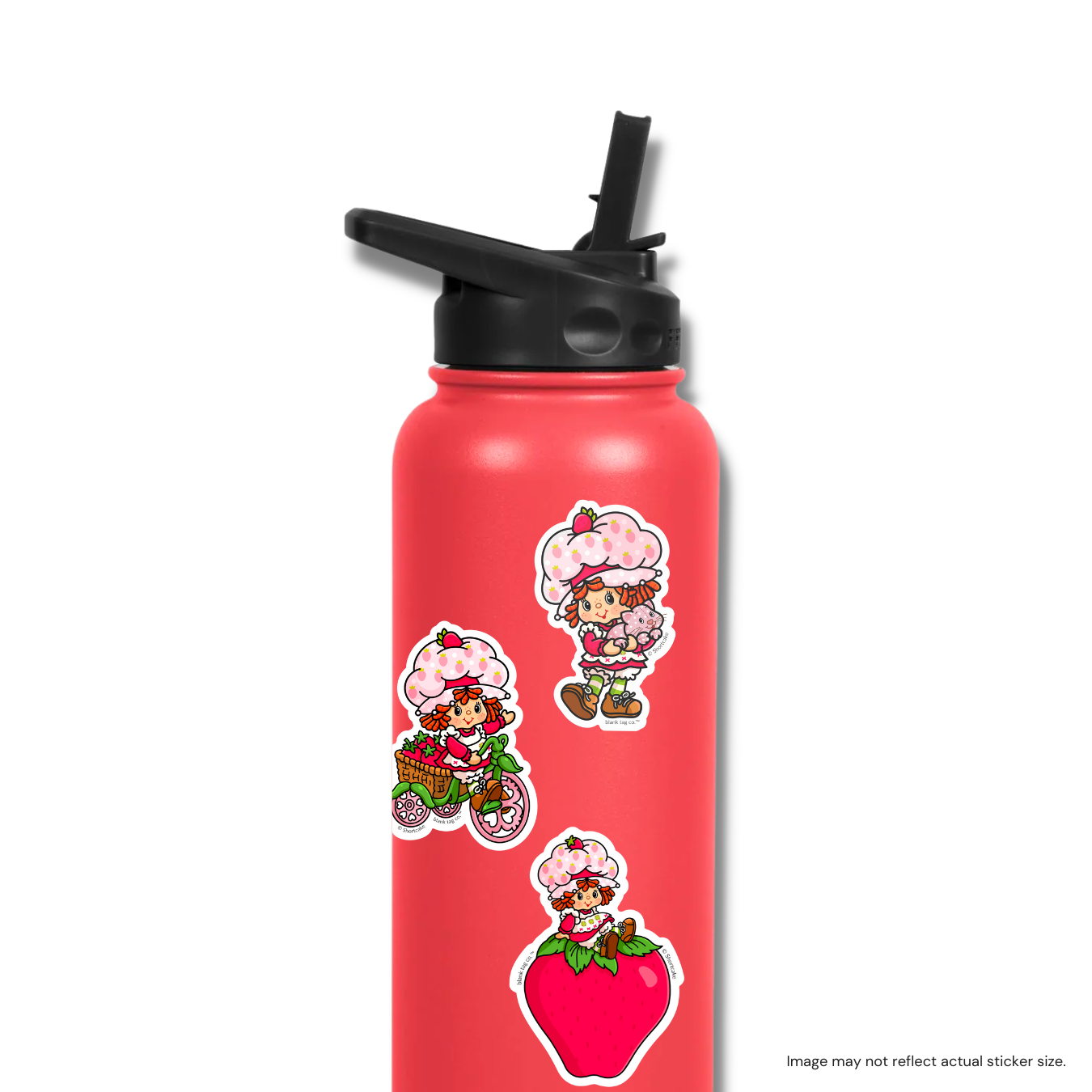 The Strawberry Shortcake Riding A Bicycle Sticker