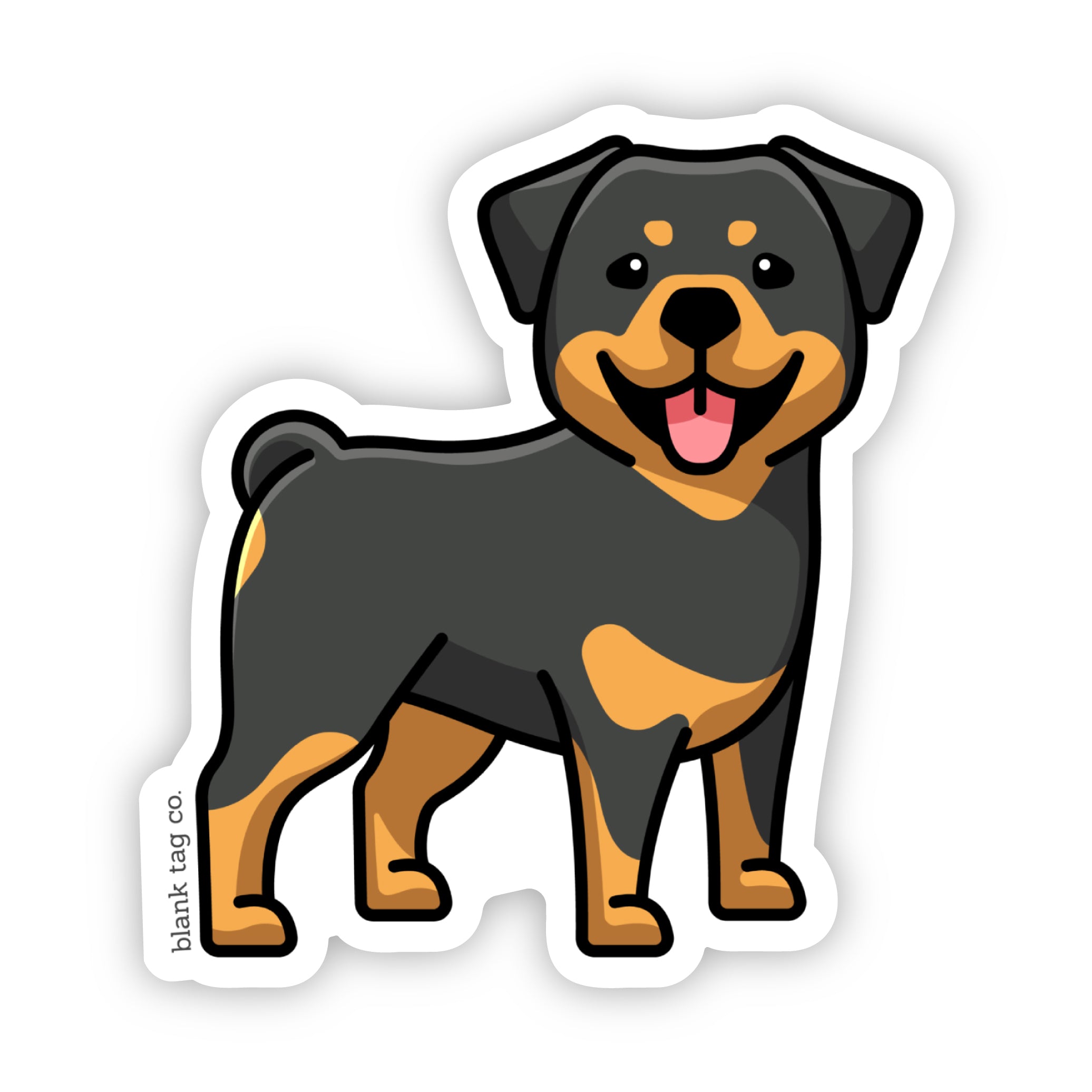 Printable Rottweiler Stickers Rottweiler Aufkleber Cute Rottweiler Dog Tongue Decal Waterproof Cover