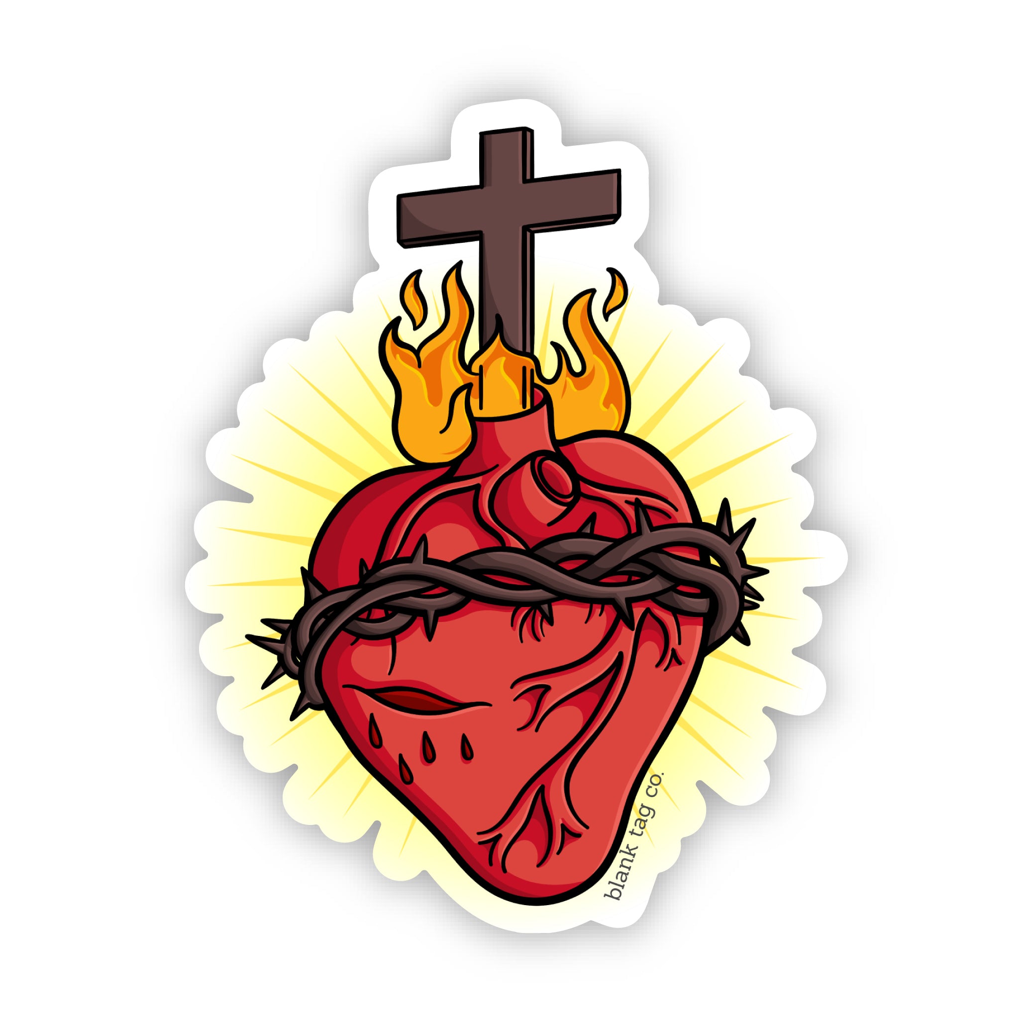 The Sacred Heart Sticker