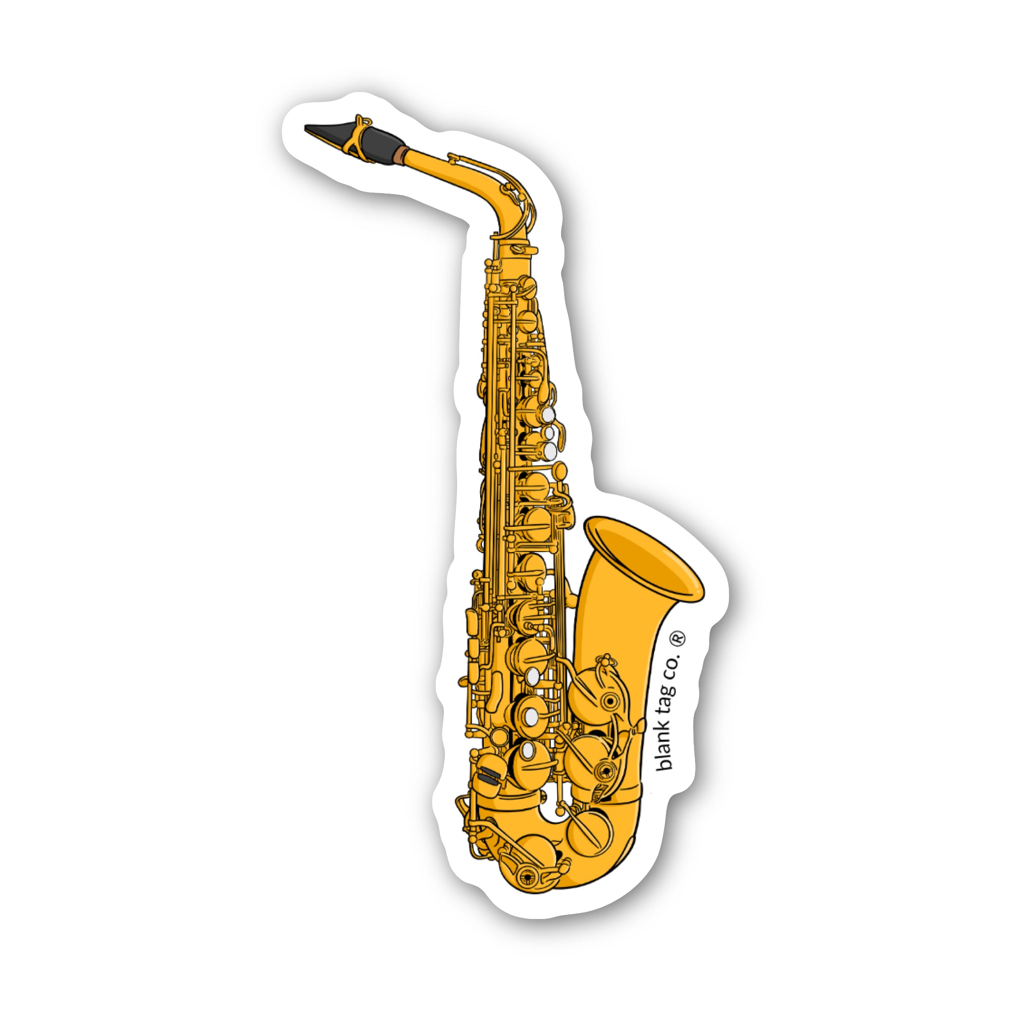 Blank Tag Co.® Waterproof Sticker - Saxophone