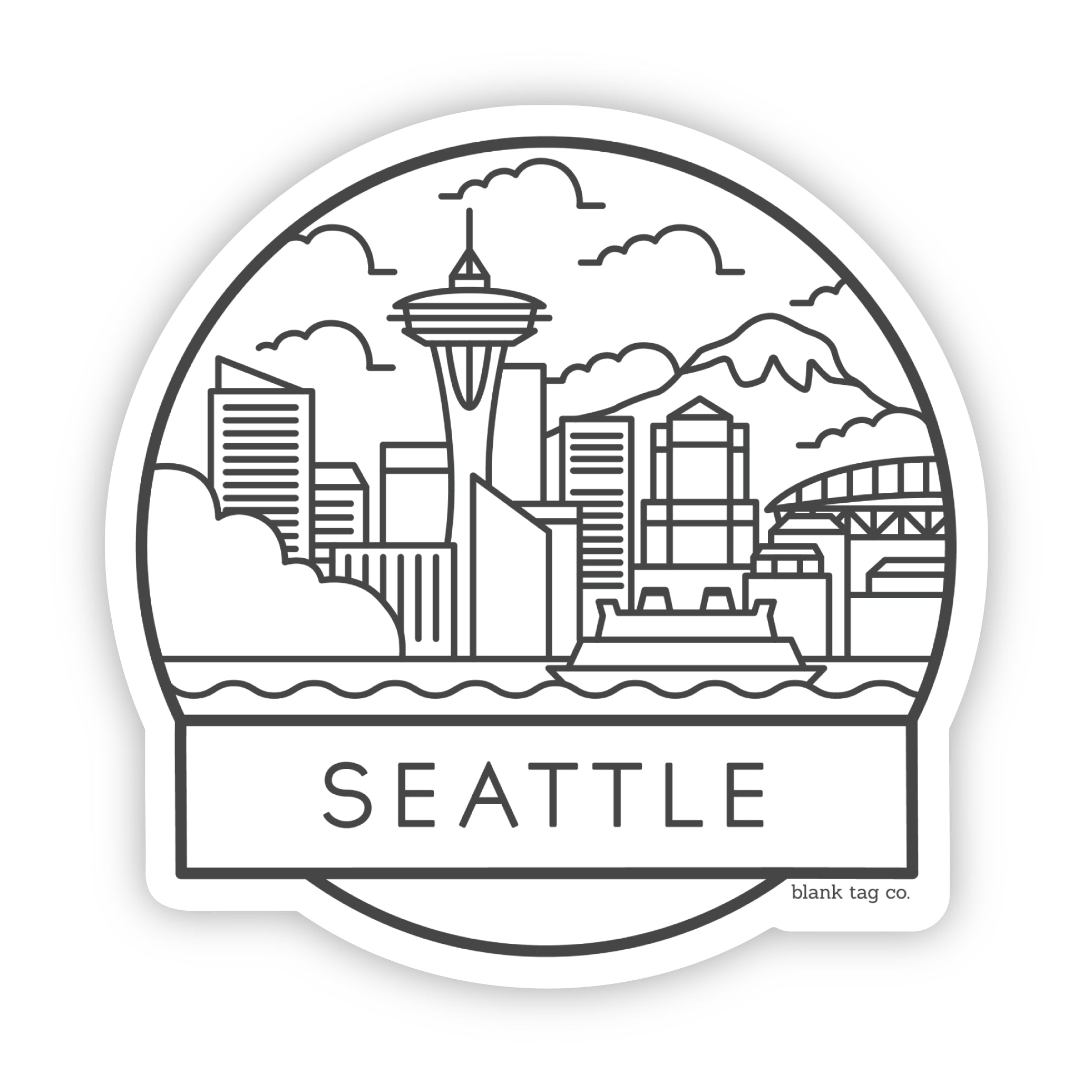 The Seattle Cityscape Sticker